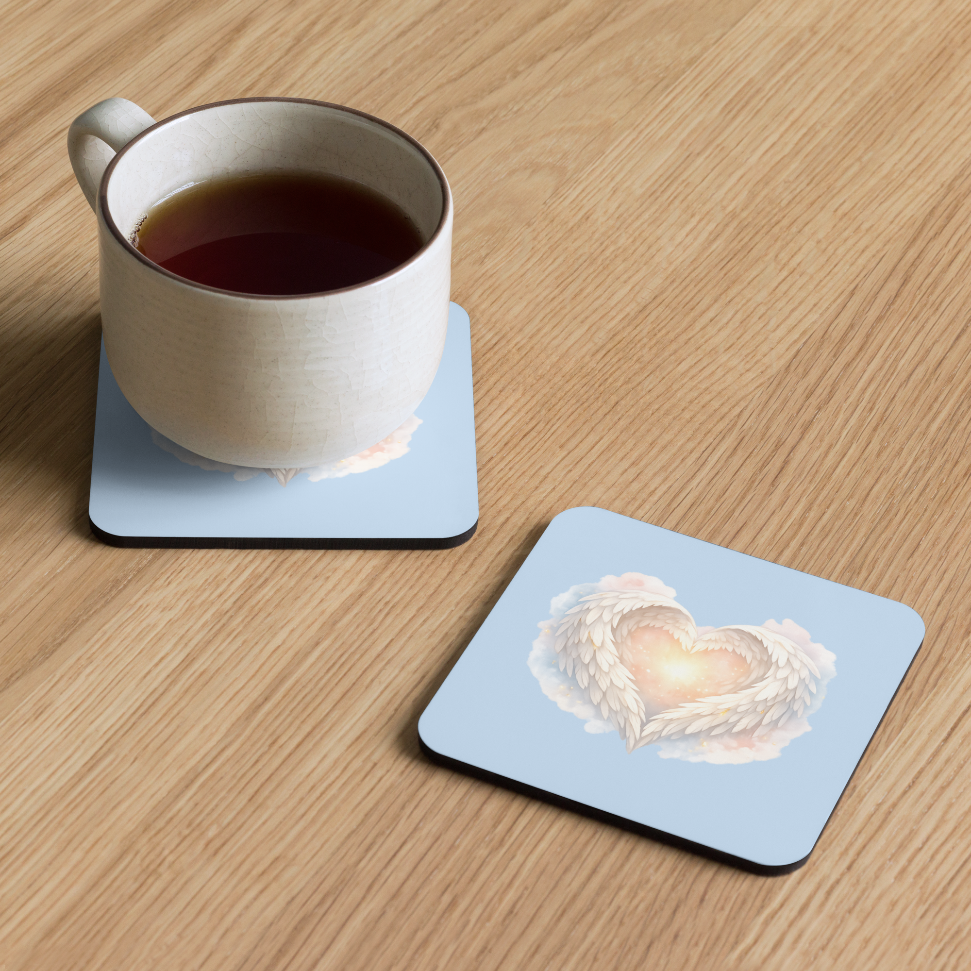 Cork-Back Coaster - Blue