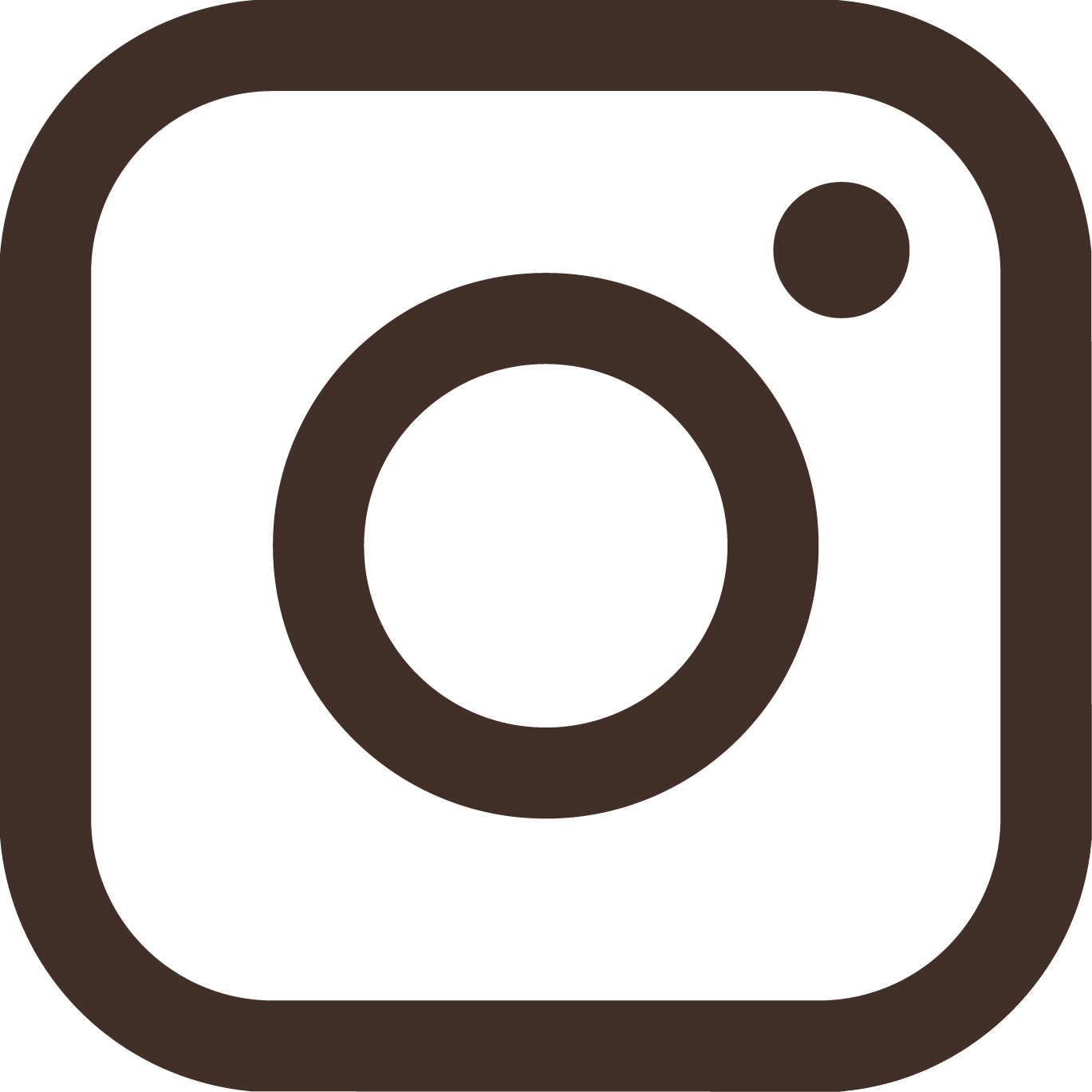 The image displays a black camera icon with a brown outline and a small brown circle in the top right corner, representing a camera lens or viewfinder.