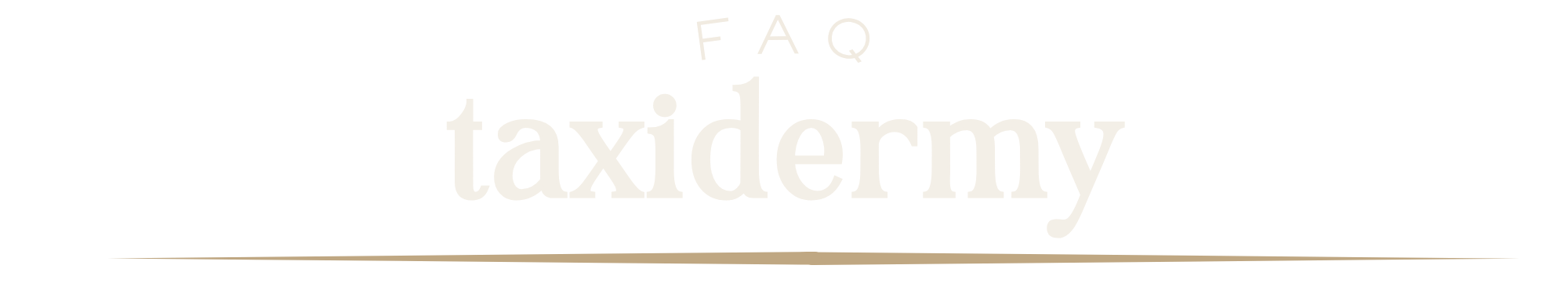Logo for TaxiDermy, with the text 'FAQ TaxiDermy'.