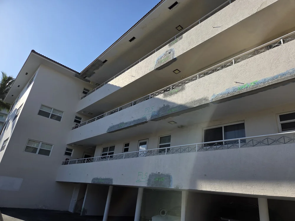 Concrete balcony restoration work
