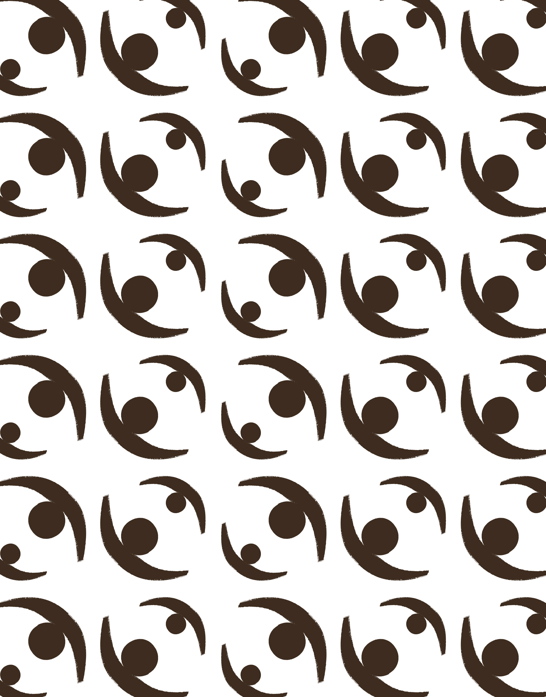 Close-up of a dark brown decorative pattern on black background.
