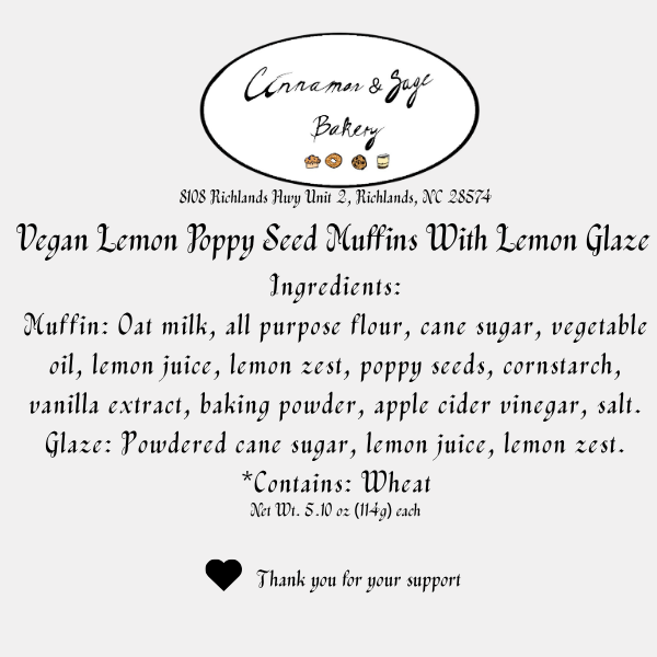 Vegan Lemon Poopy Seed Muffins with Lemon Glaze