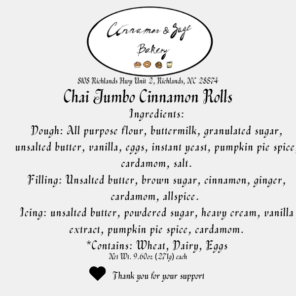 Chai Jumbo Cinnamon Rolls
