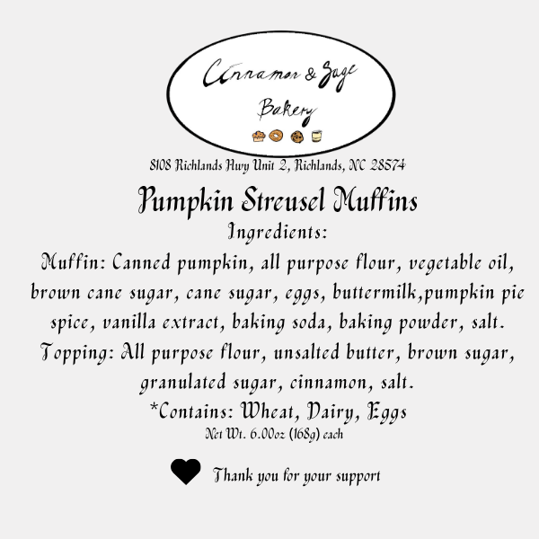 Pumpkin Muffin with Streusel Topping
