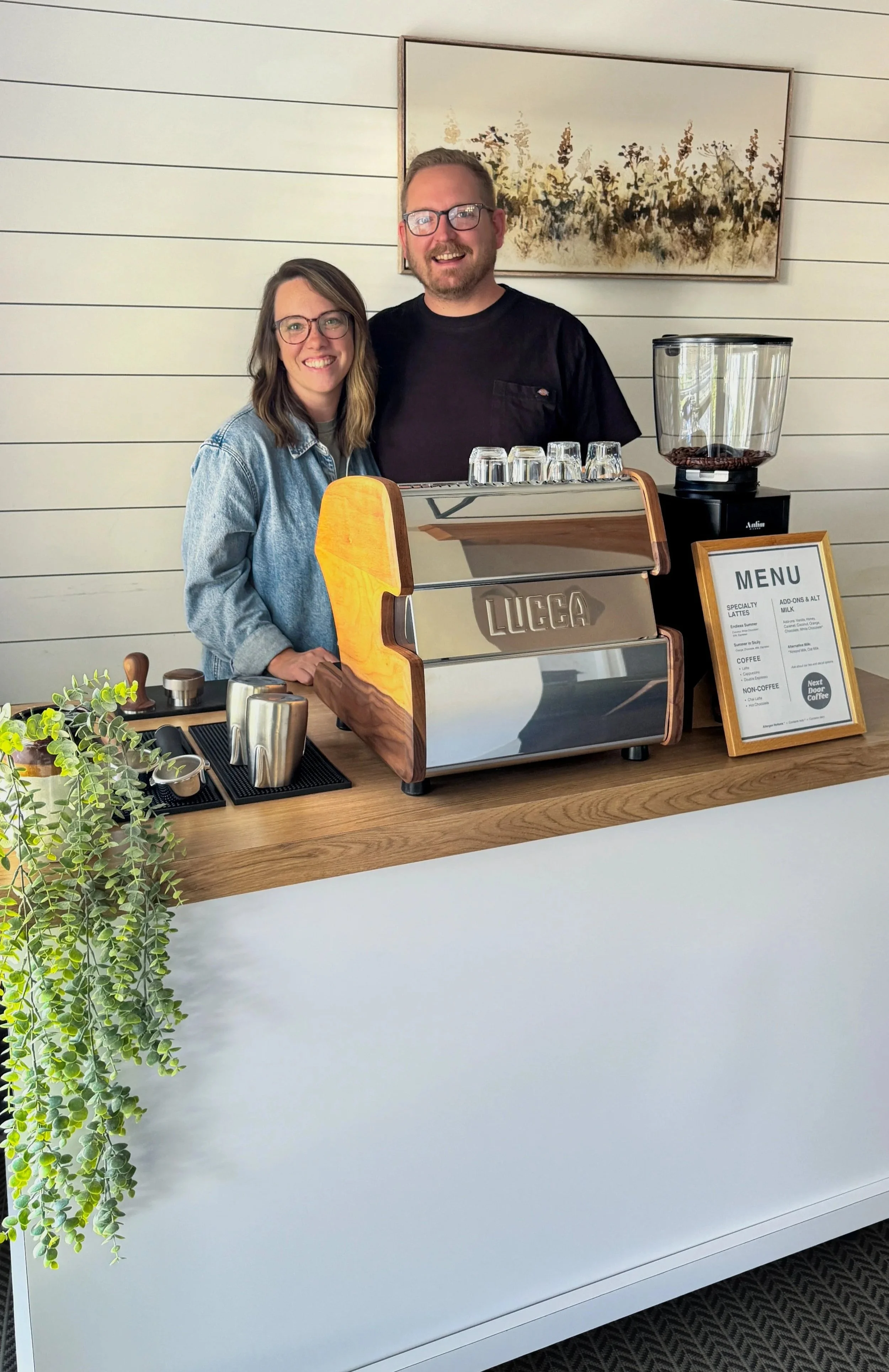 "Mobile espresso cart set up for coffee catering at a Central Arkansas event"