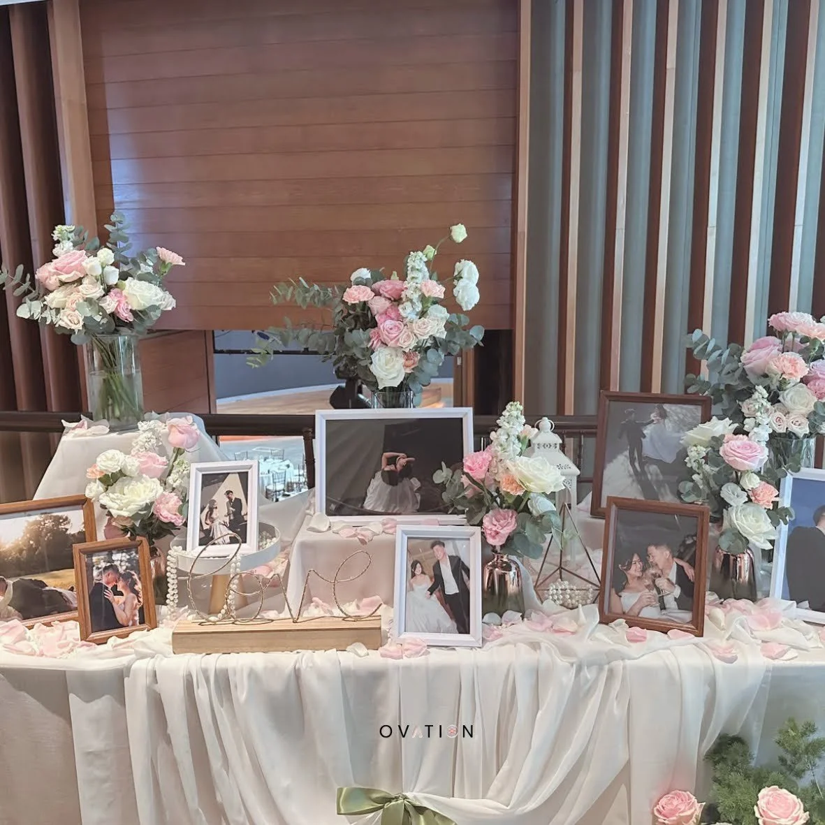Wedding Reception Photo Display Rentals & Styling