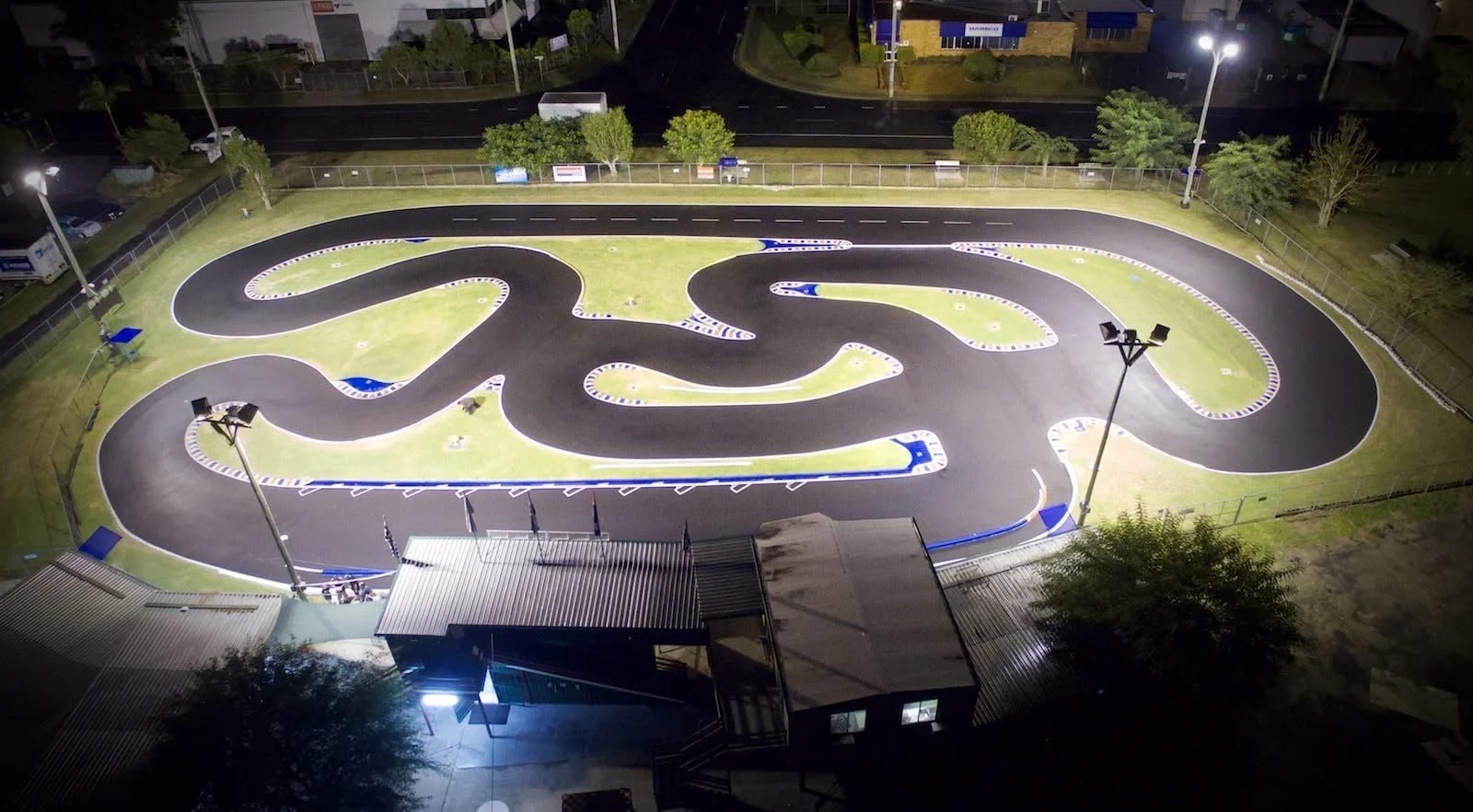 Onroad RC track at night