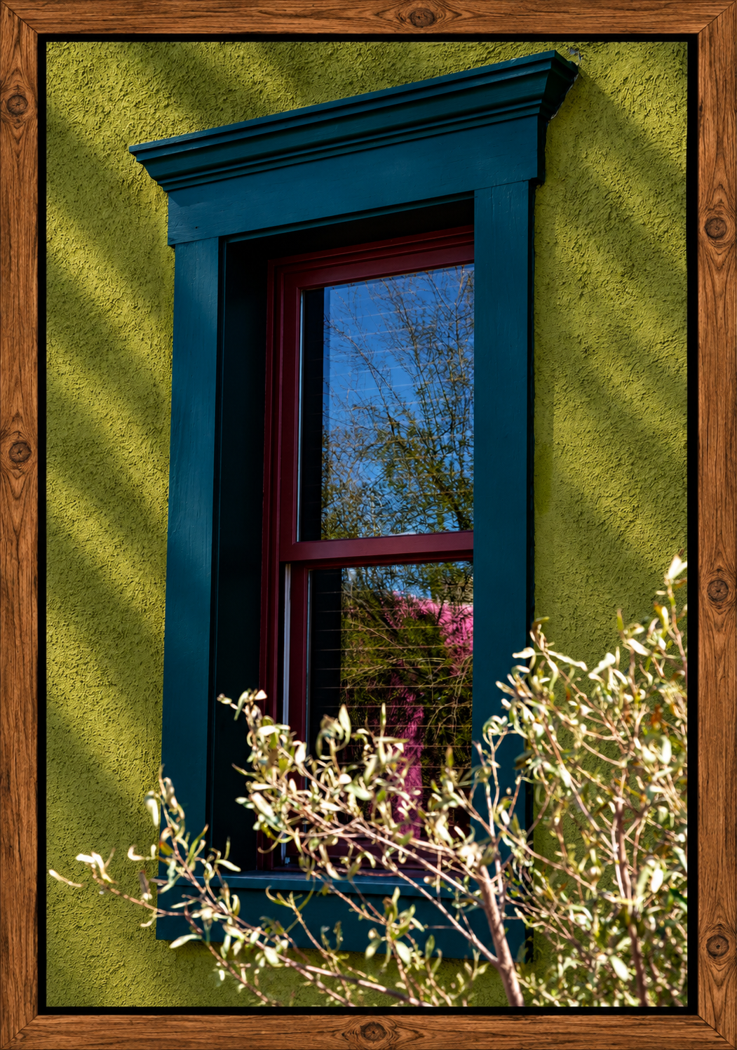Framed Teal Window in Sunlight.png