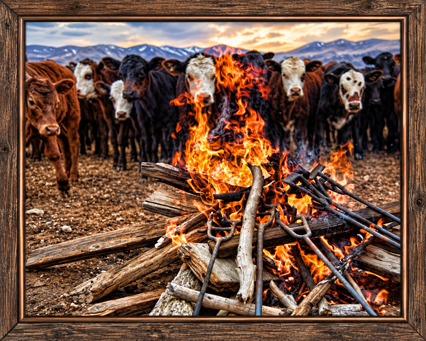 Framed Ranch Campfire and Cattle.png