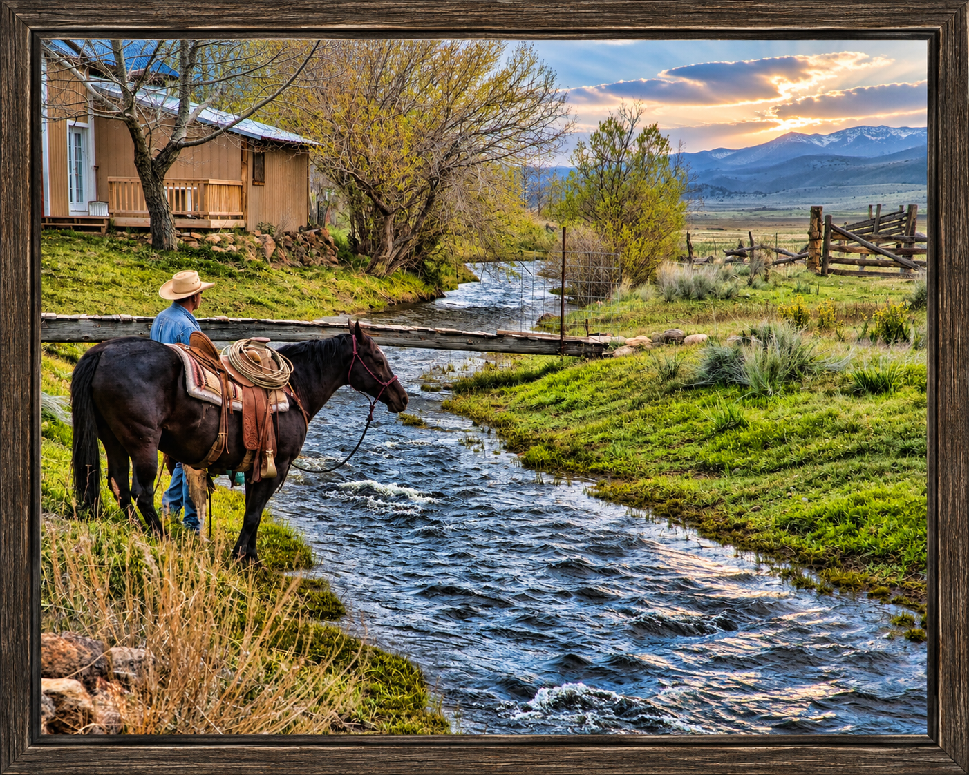 Framed Mountain Ranch at Sunset.png