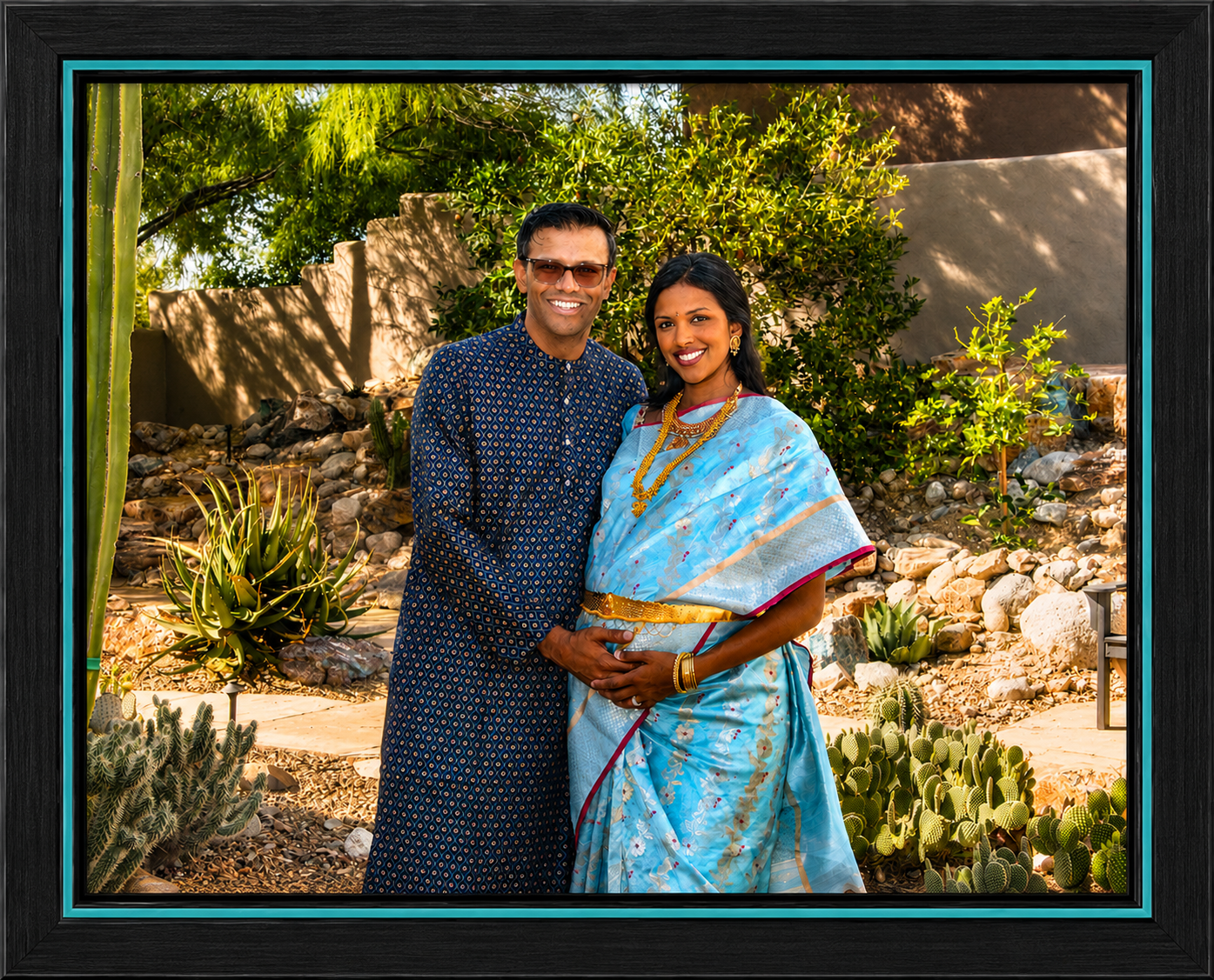 Framed Garden Portrait of an Expectant Couple.png