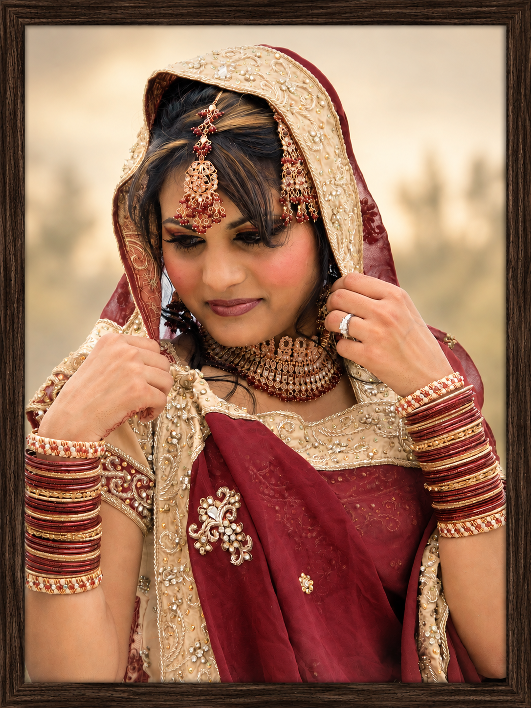 Framed Maroon Bridal Portrait.png