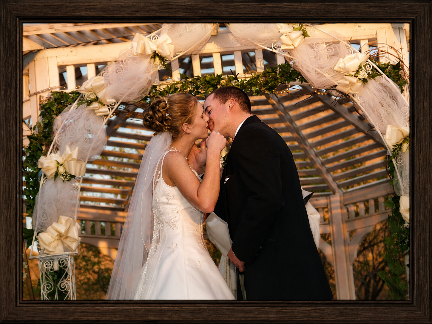 Framed Gazebo Wedding Kiss.png
