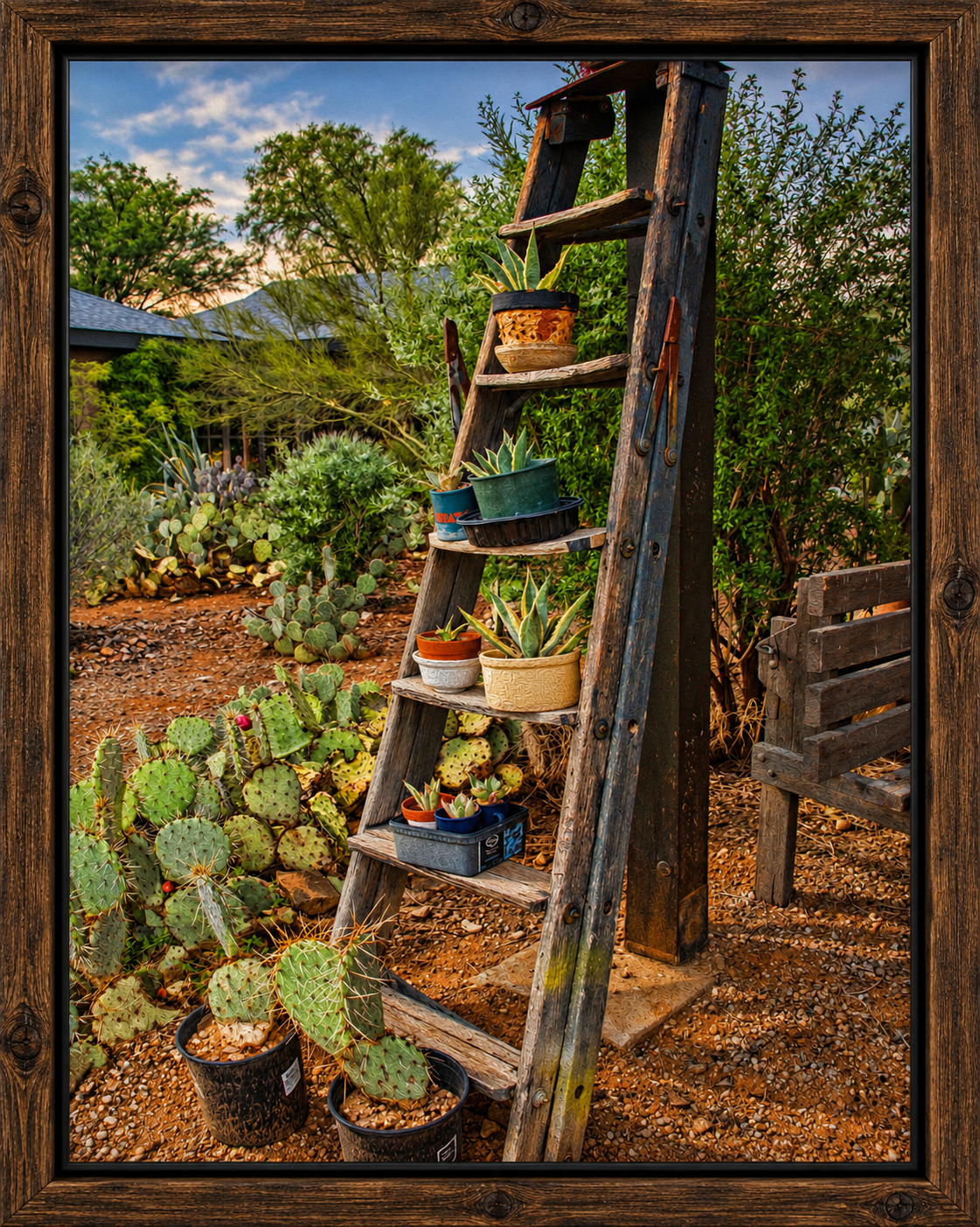 Rustic Ladder Garden in Desert Light.png
