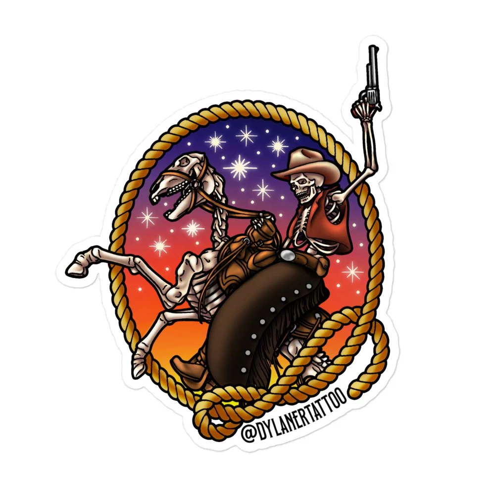 Ride to Sunset Sticker