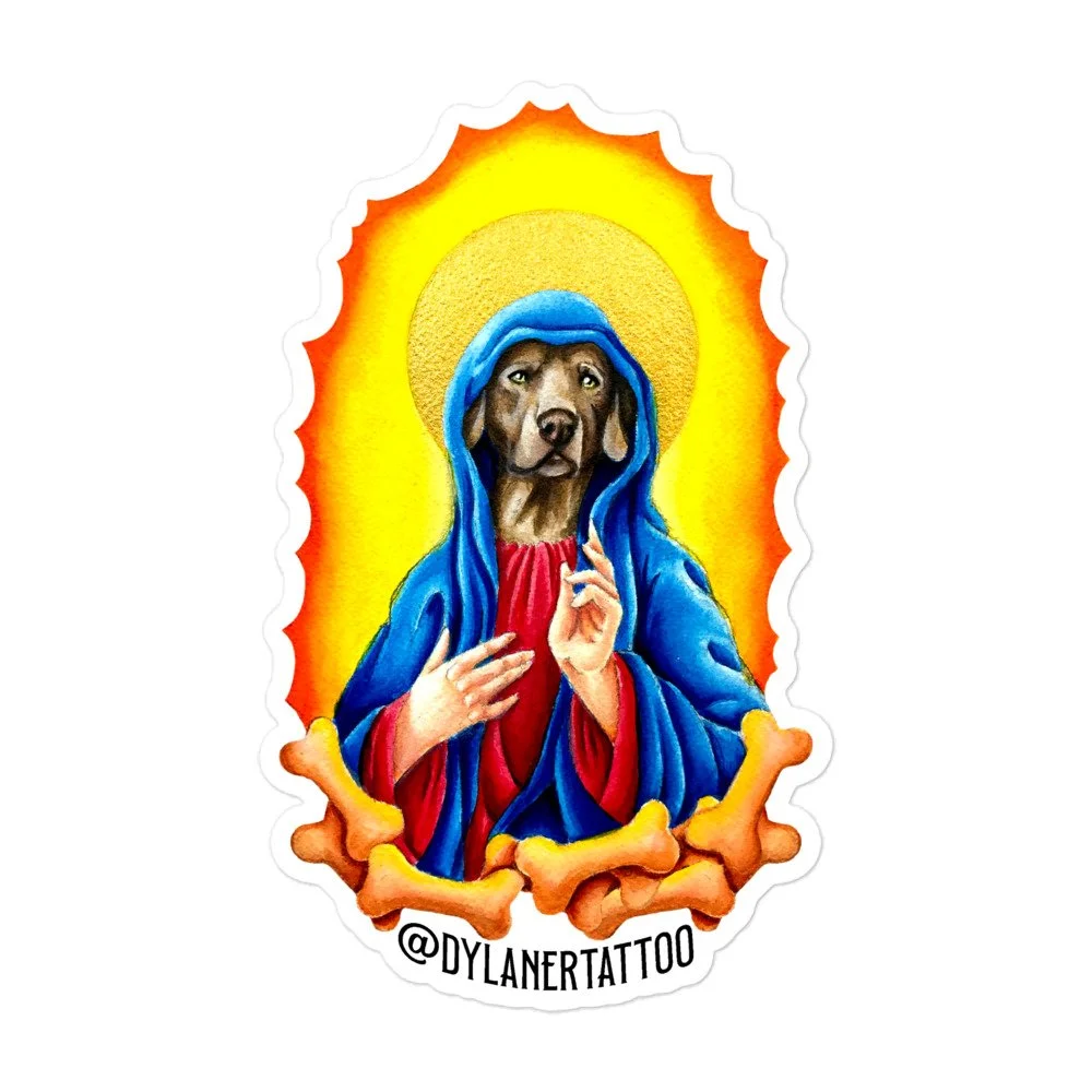 Mary Dog Sticker