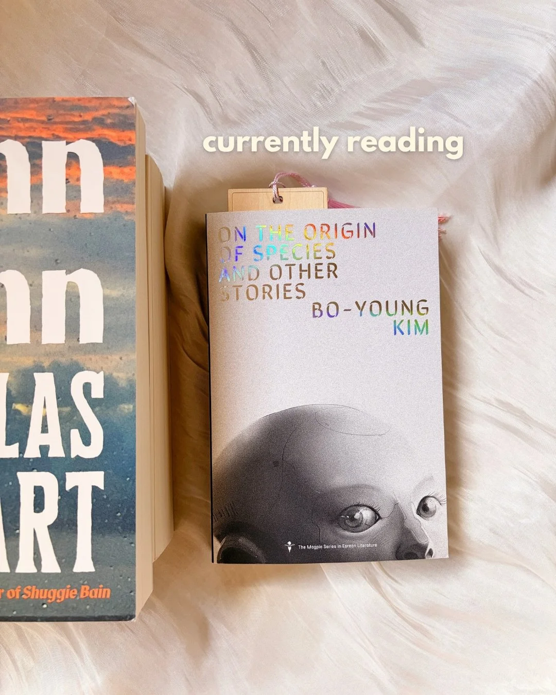 AUGUST WRAP-UP 📖✨

Currently reading On the Origin of Species, a short story collection only recently translated into English by Korean author Bo-Young Kim. It straddles philosophy, science fiction, and fantasy, and is a wonderful exploration of wha