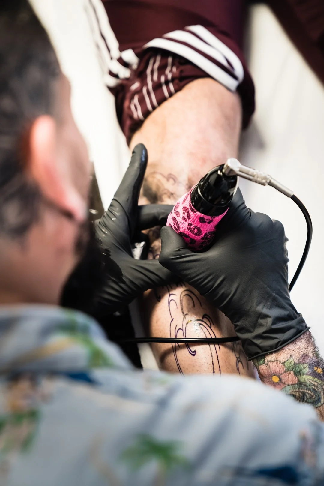 Arno "Nox" at work - Chreativ'Ink Studio Family shooting