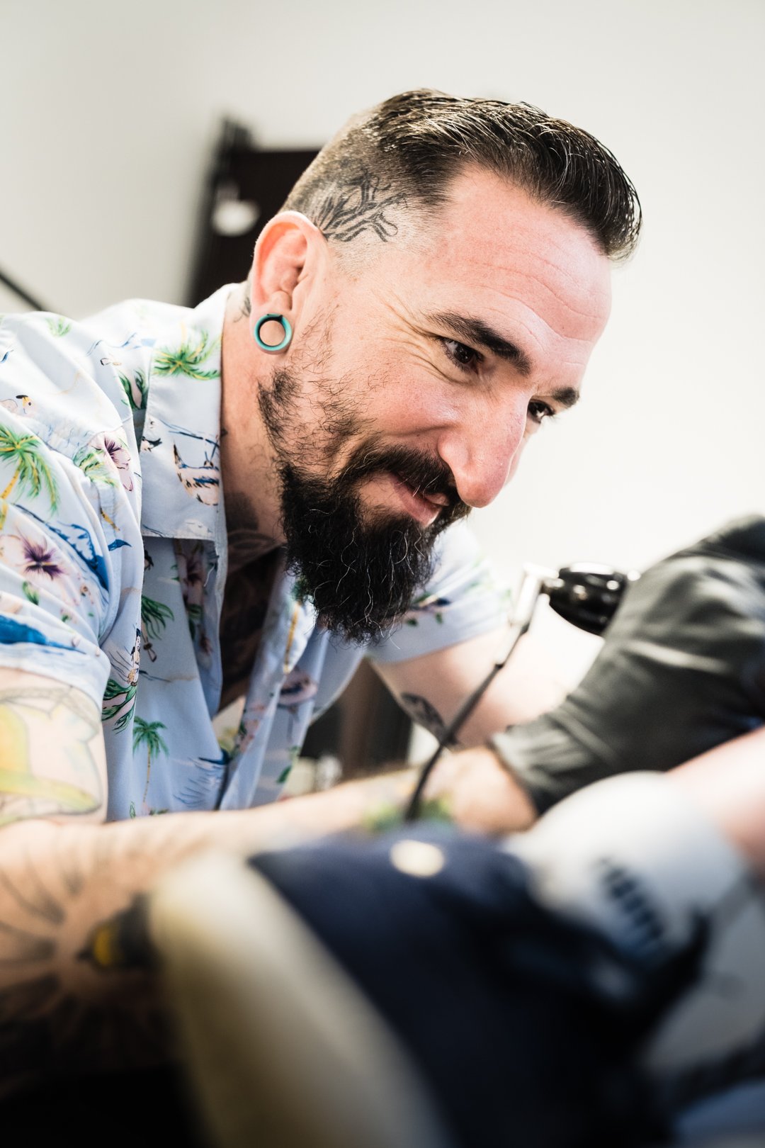 Arno "Nox" at work - Chreativ'Ink Studio Family shooting