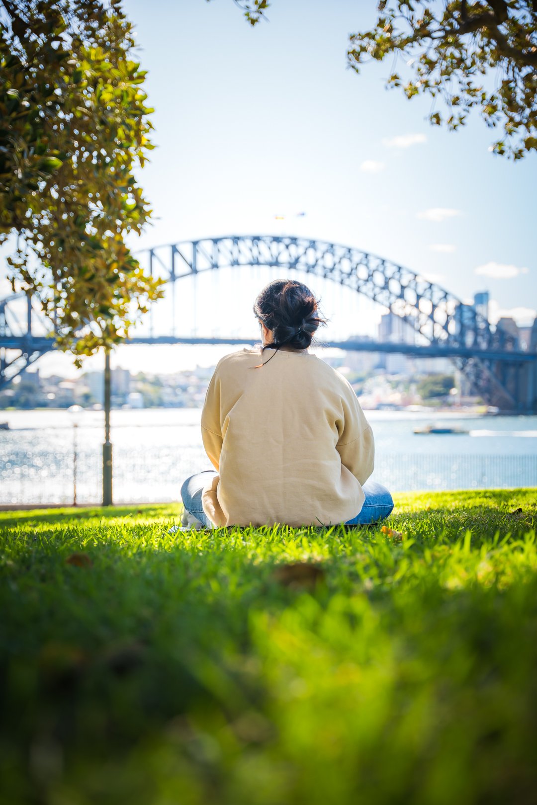 unknown girl, Sydney Harbour Bridge, Australia