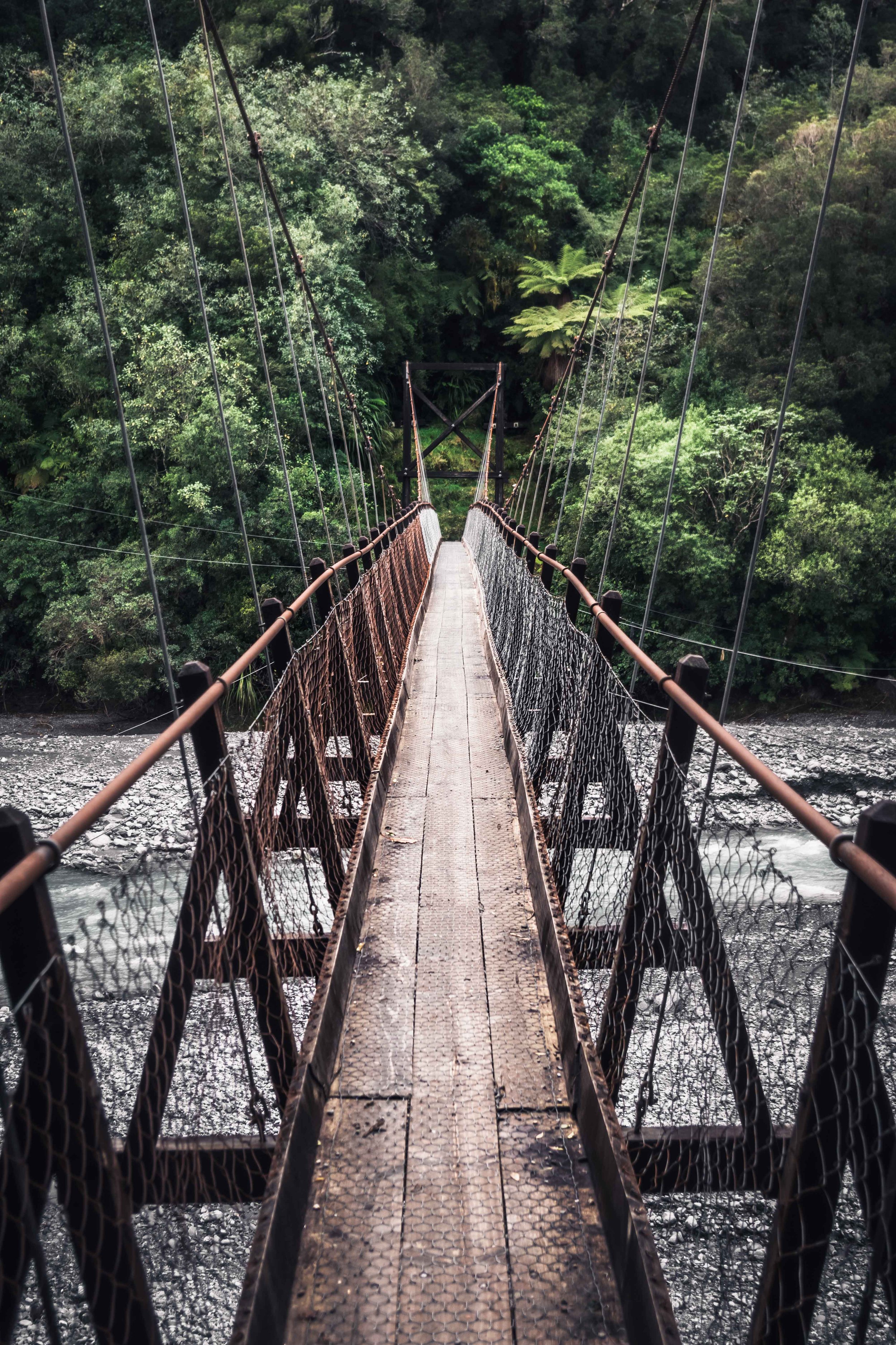 Franz Joseph glacier bridge, New Zealand