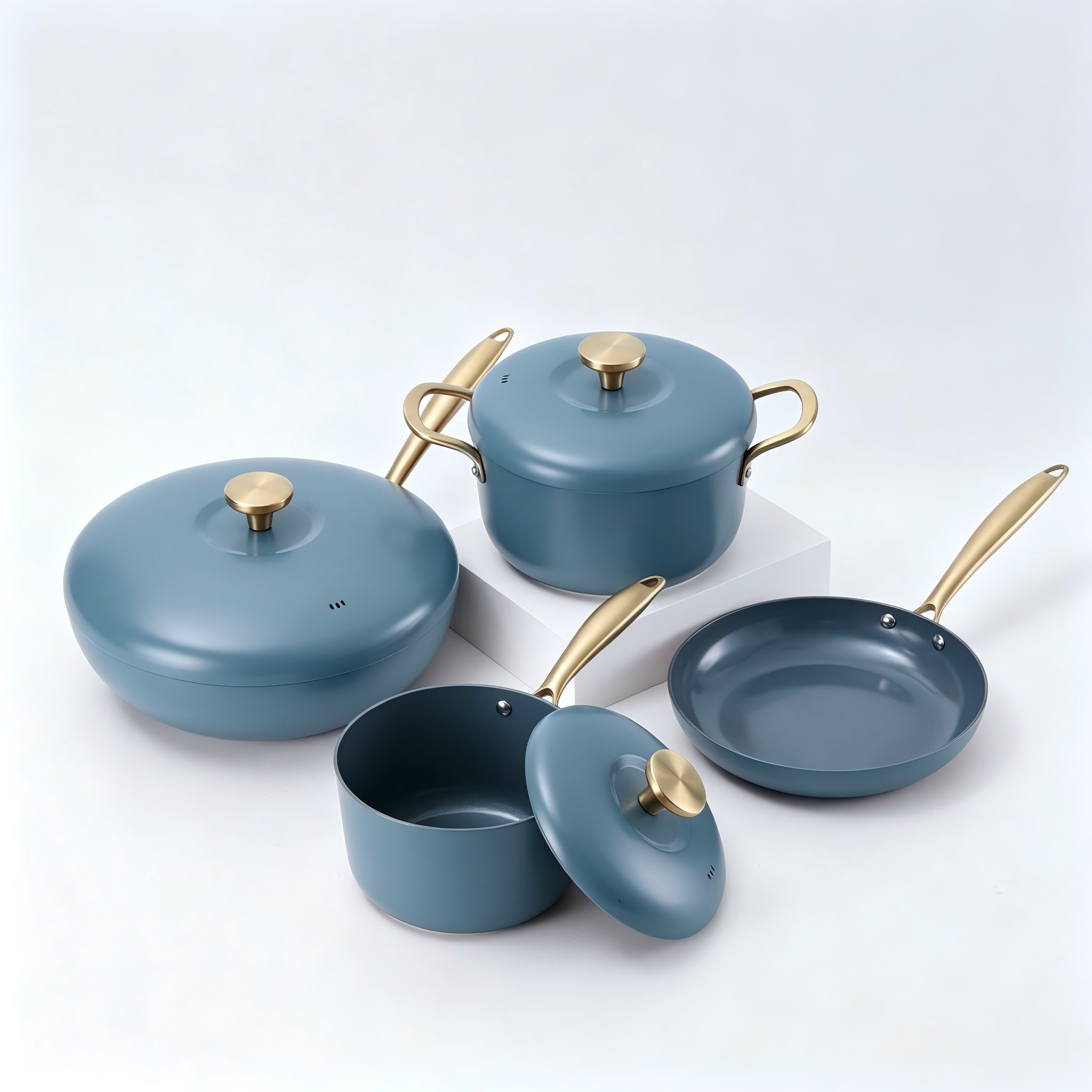 7-Piece Ceramic Non-Stick Aluminum Cookware Set