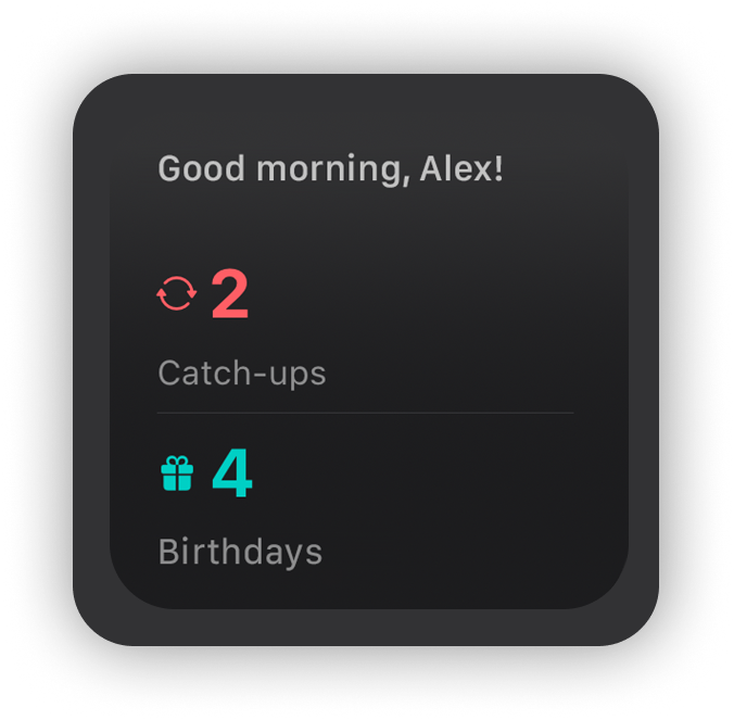 Catch up Widget