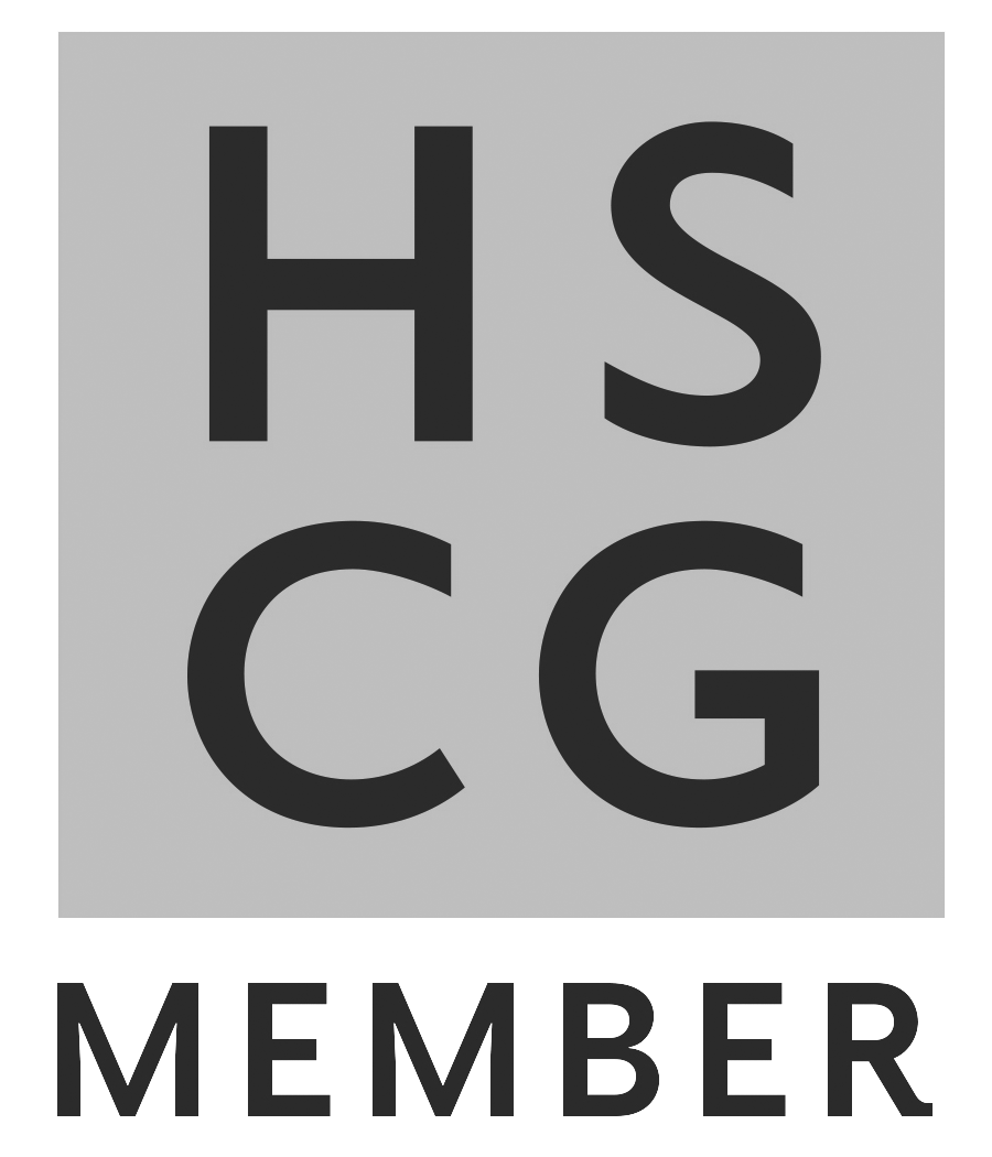 Design of a calendar or label with the initials 'HS CG' and the word 'MEMBER' at the bottom.