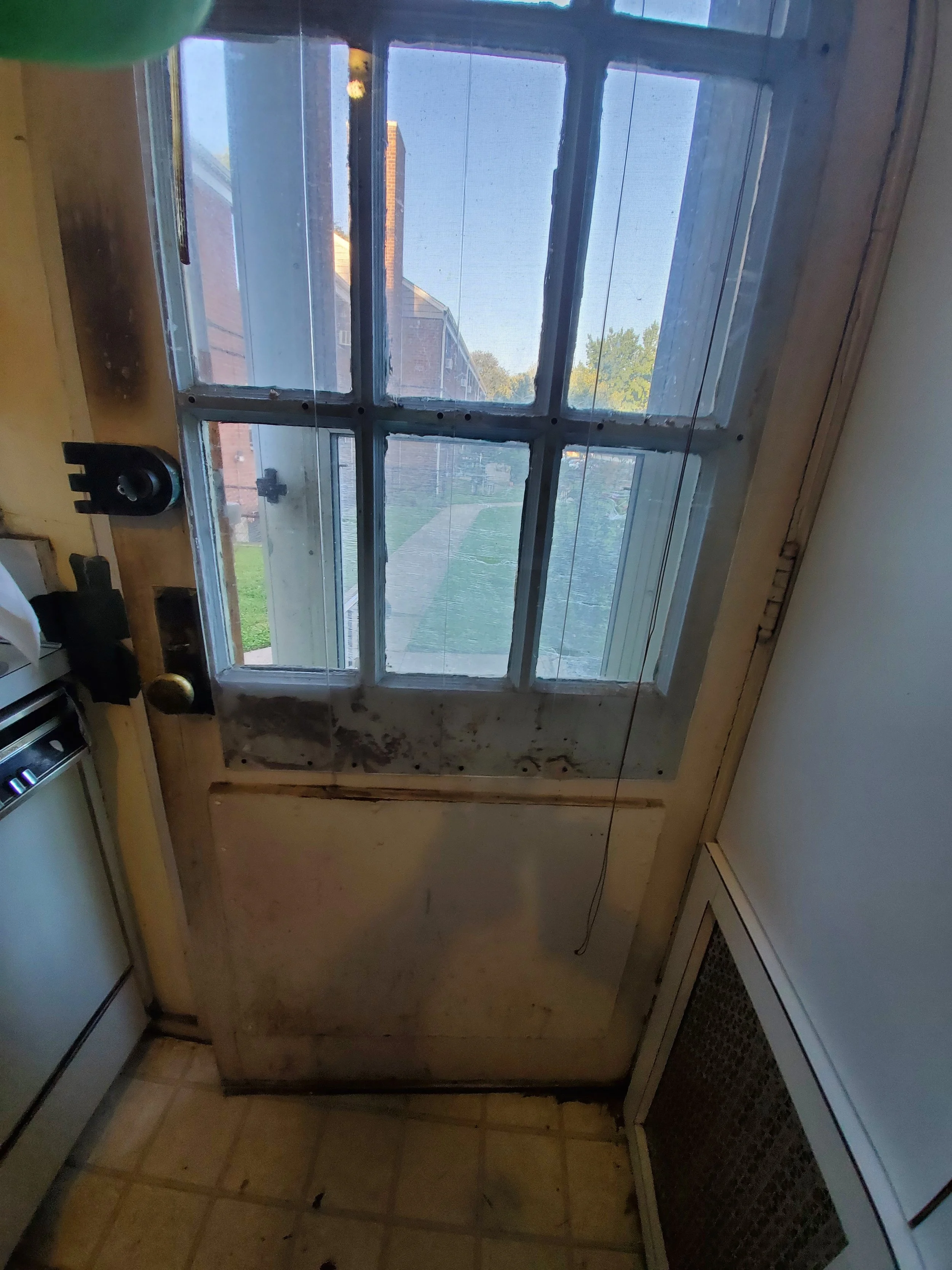The Dirty Door -BEFORE CLEAN-UP