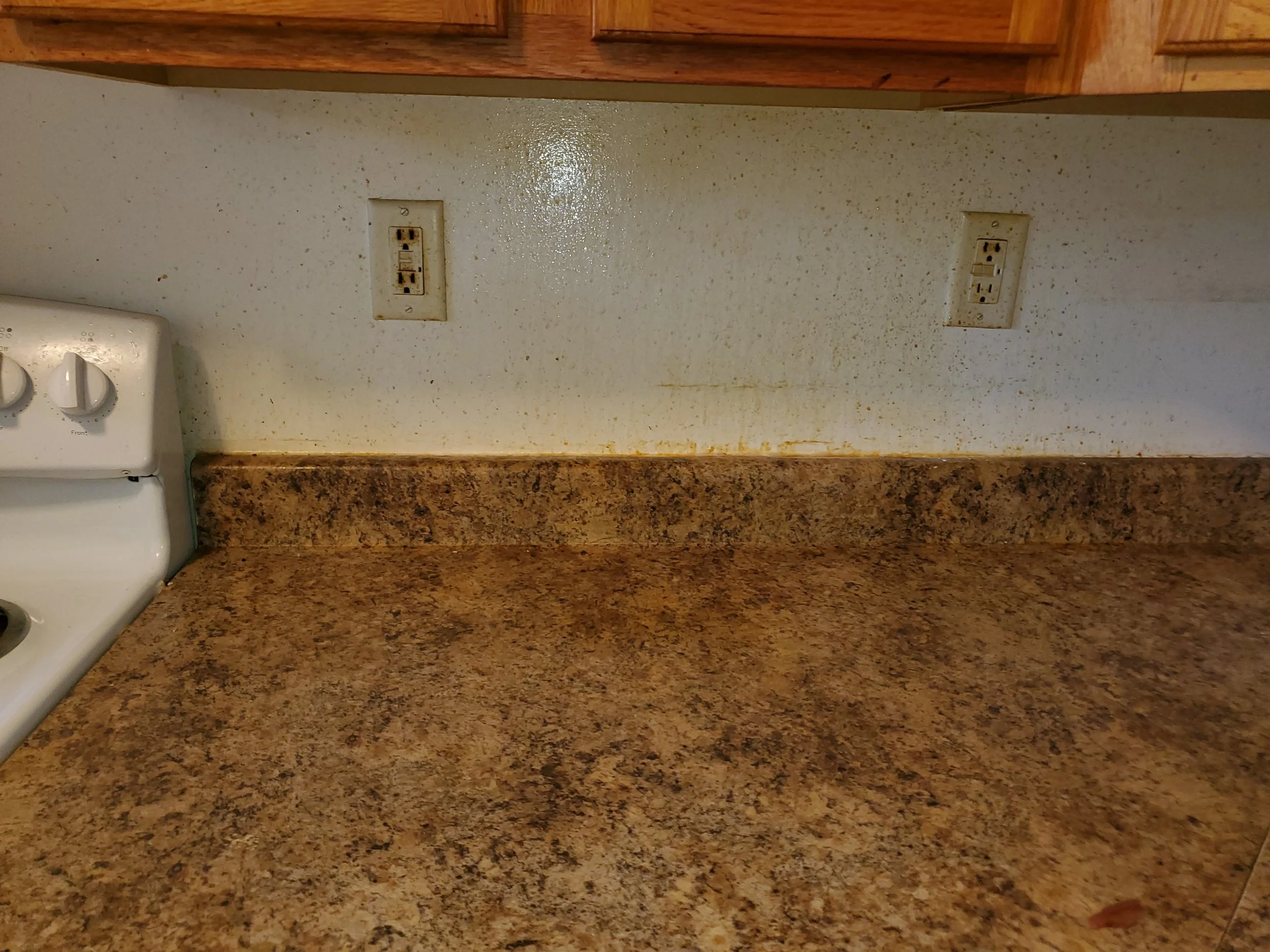 Greasy Wall - BEFORE CLEAN-UP