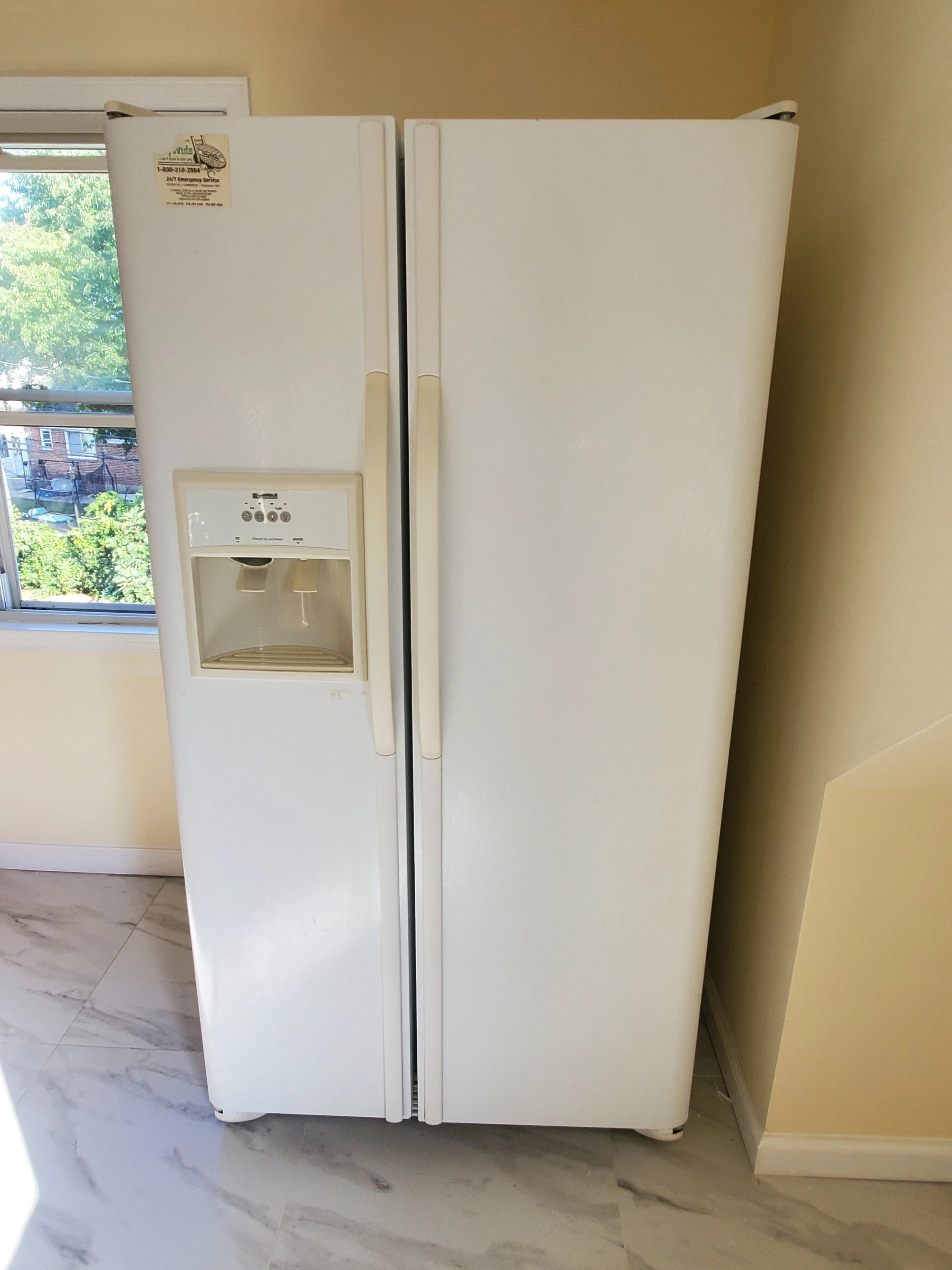 EXTERIOR OF REFRIGERATOR - AFTER CLEAN-UP