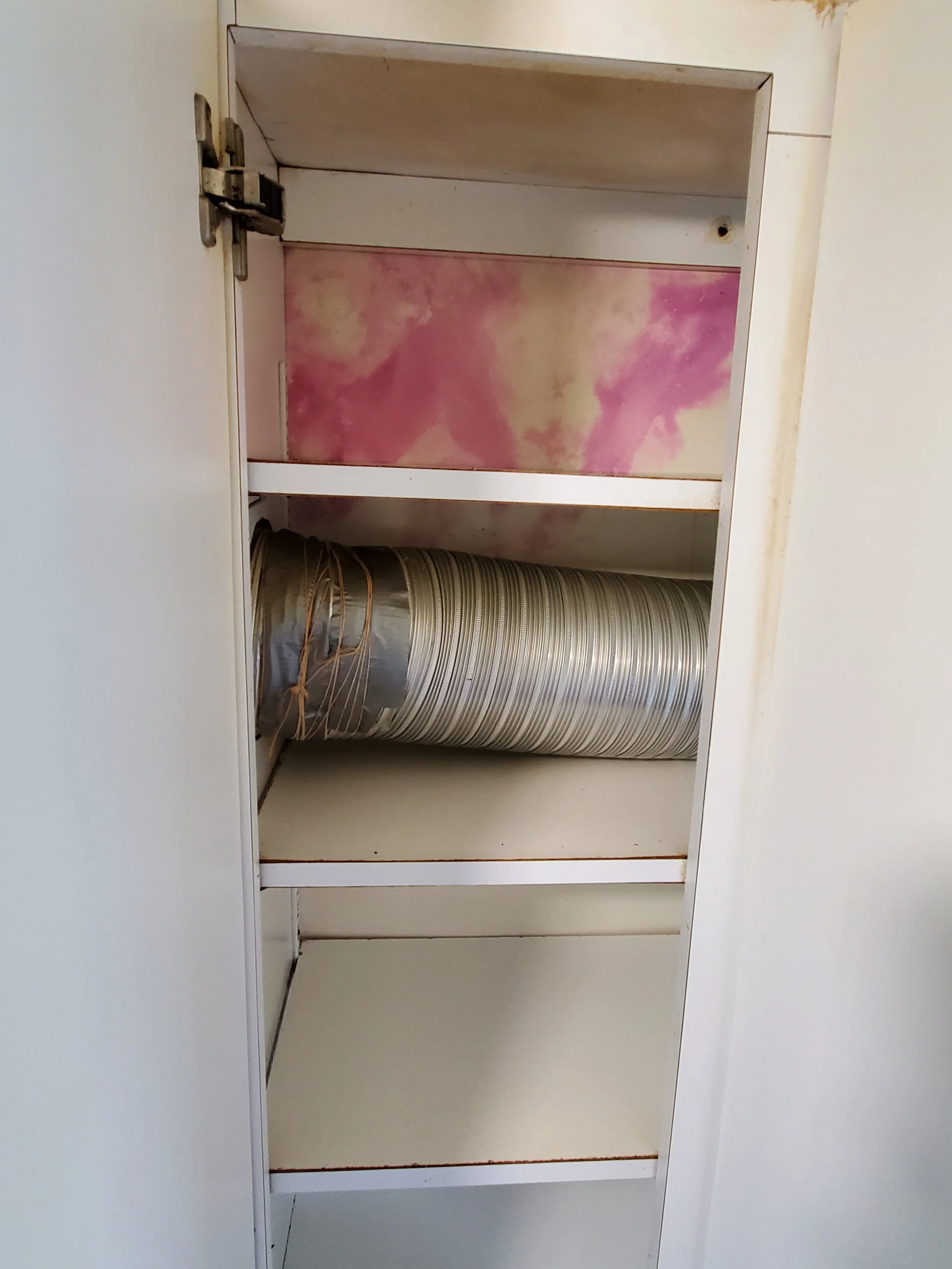 Grease covered shelf - AFTER CLEAN-UP