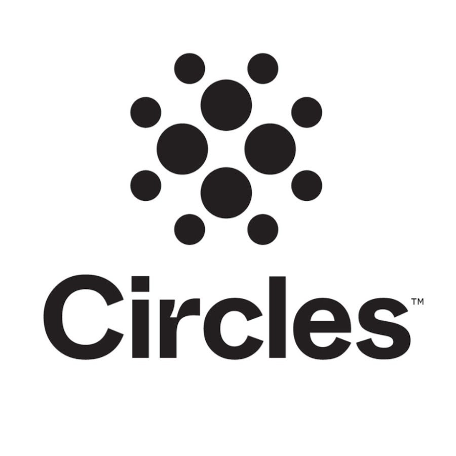 Black circular logo with multiple circles of varying sizes arranged in a cluster above the word "Circles" in bold black font.