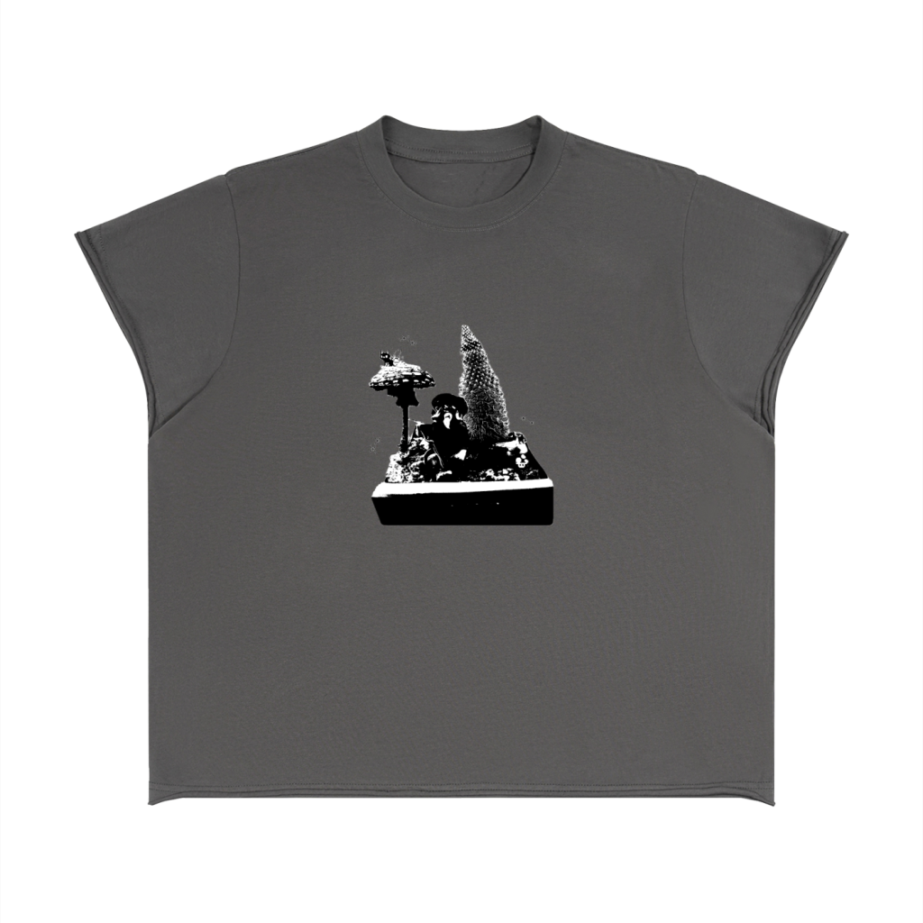 'Fairy Garden' Unisex Boxy Raw Edge Tee