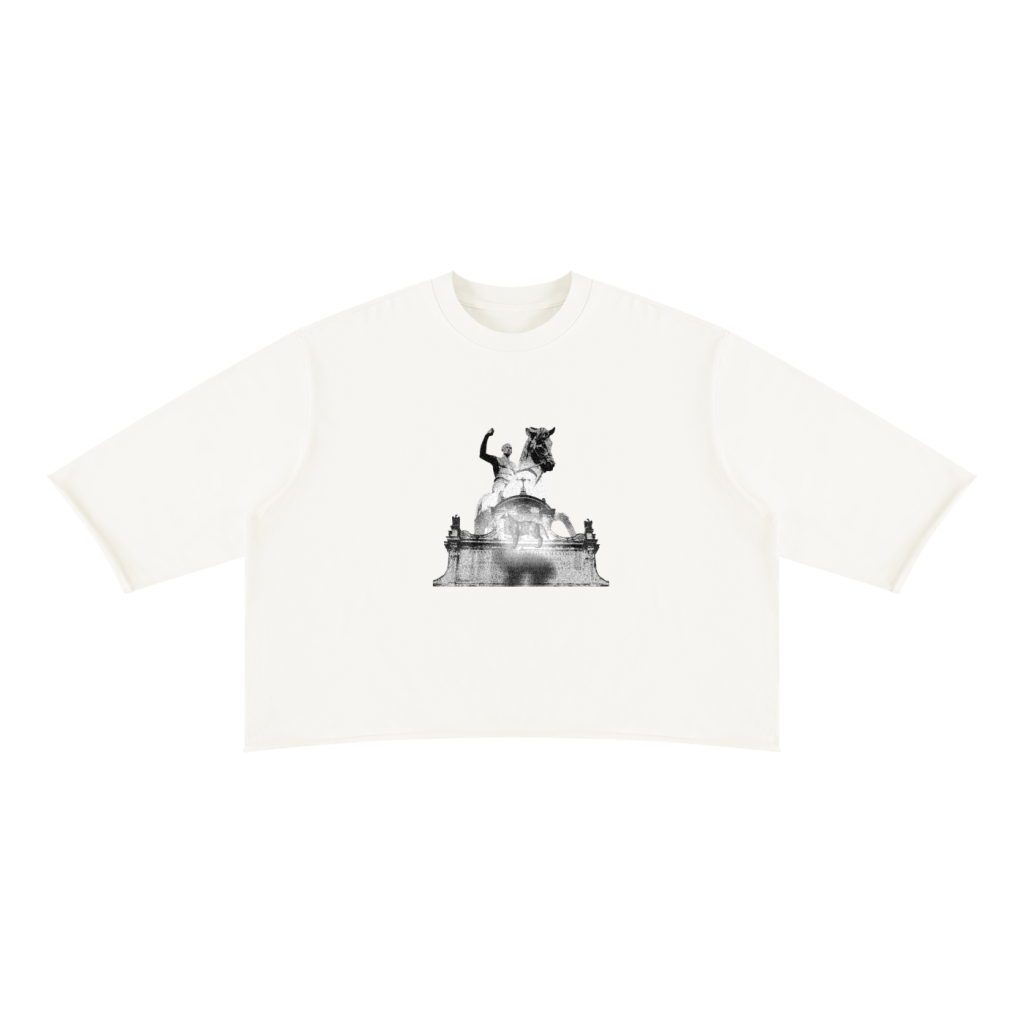 'Power' Unisex Raw Hem Boxy Tee