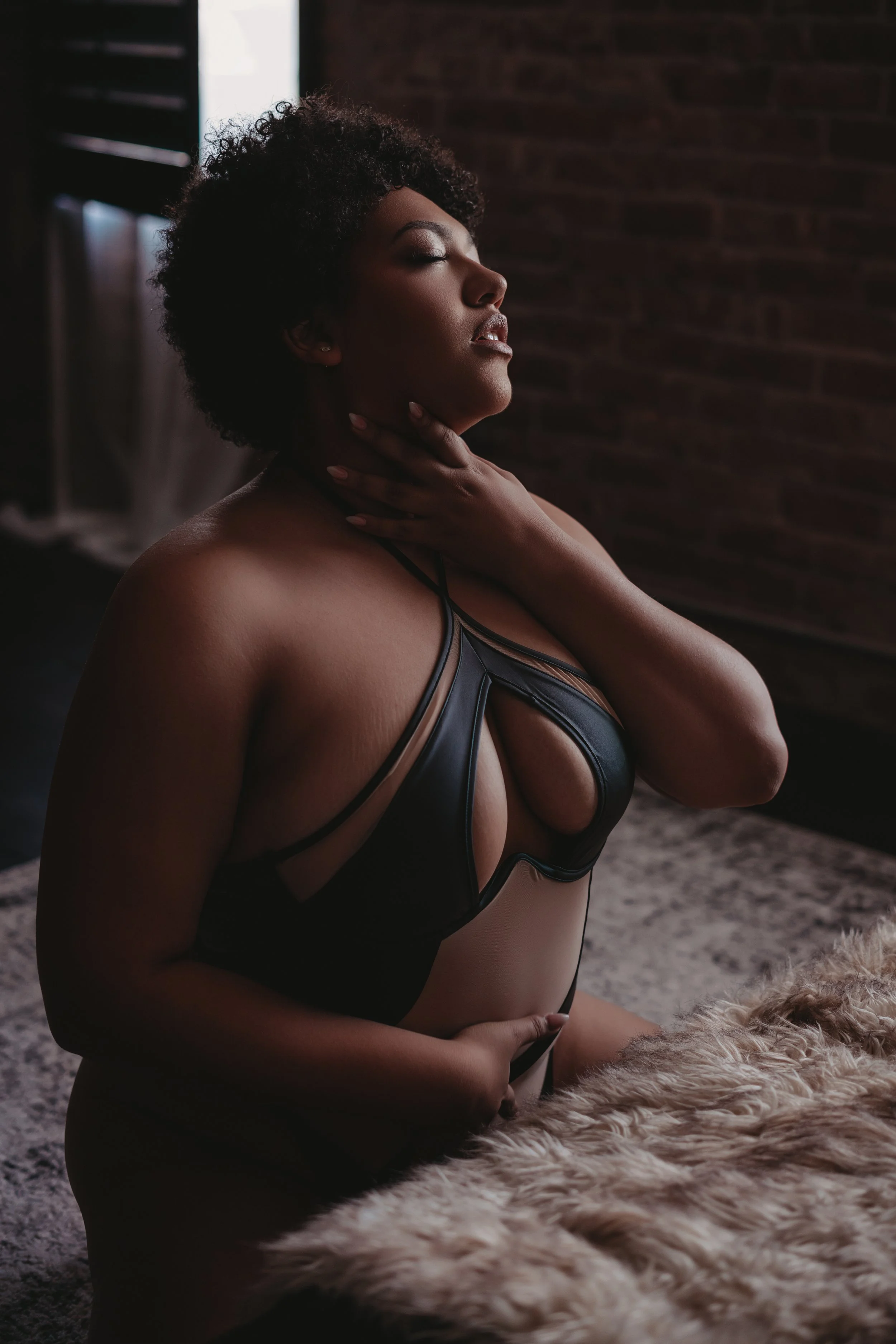 envy boudoir mesa arizona studio beautiful black woman photograph