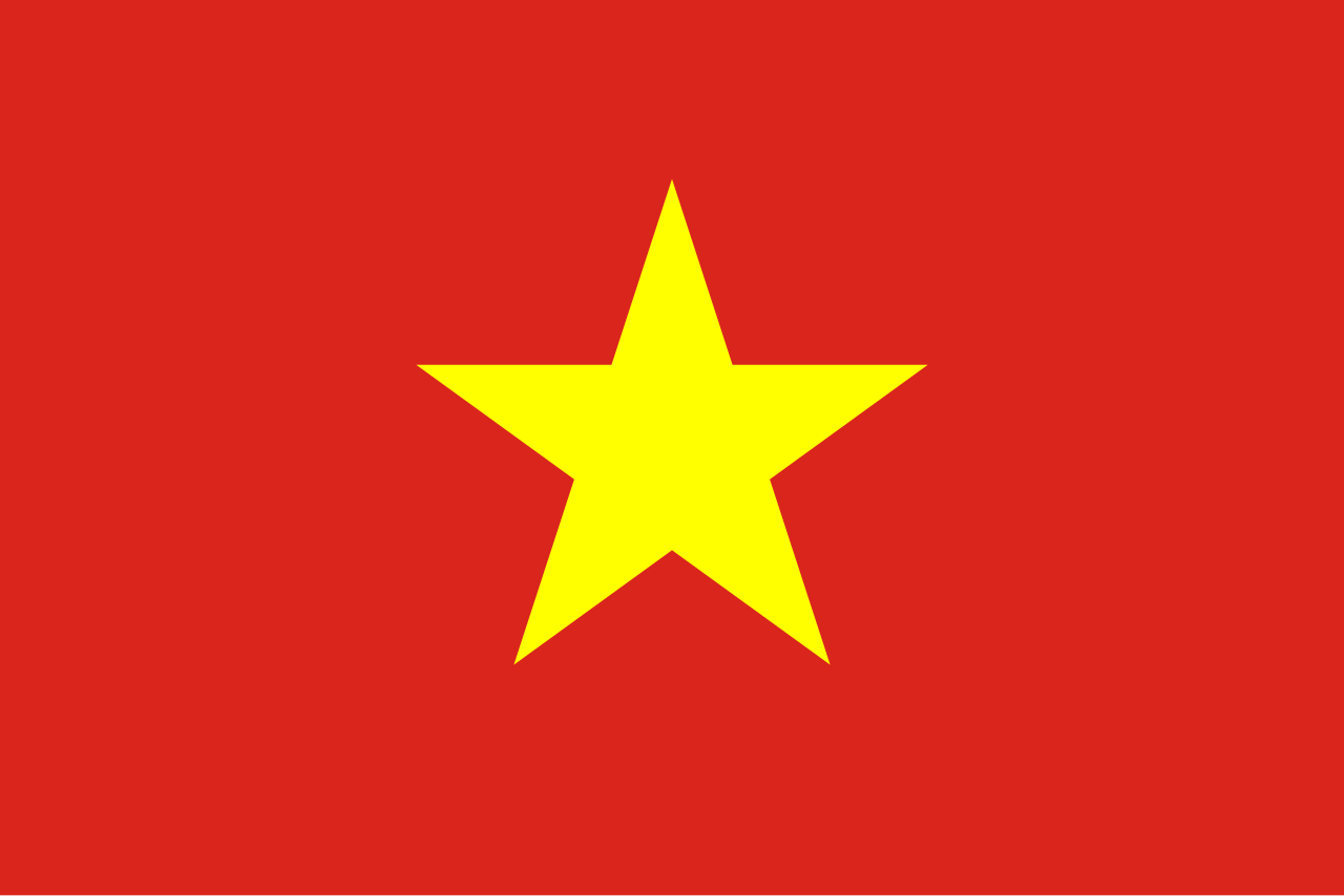 Flag with a red background and a large yellow star in the center.