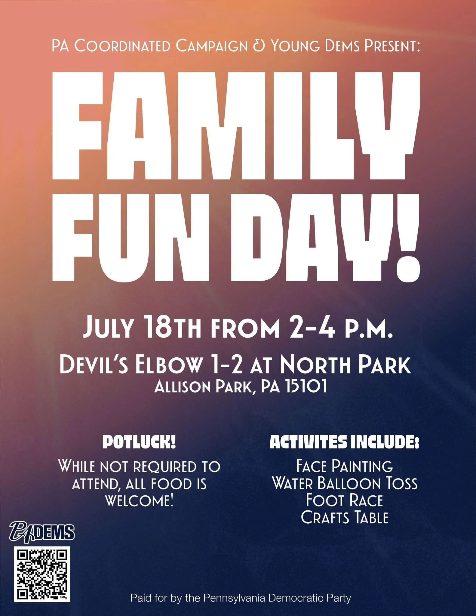 Family Fun Day! PA Coordinated Campaign