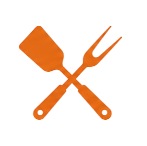 Hibachi chef cooking utensils icon