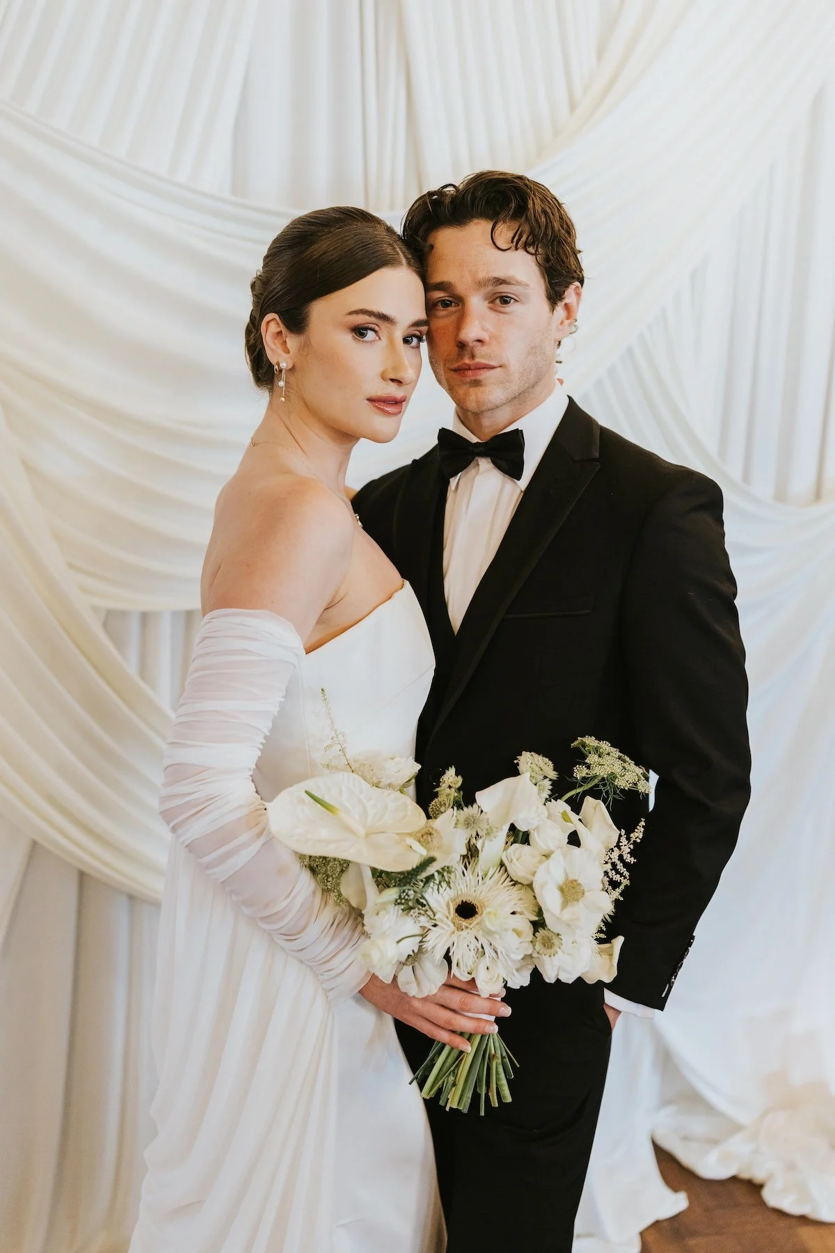 Bride with natural, timeless Wedding Make-up and Wedding Hair updo.