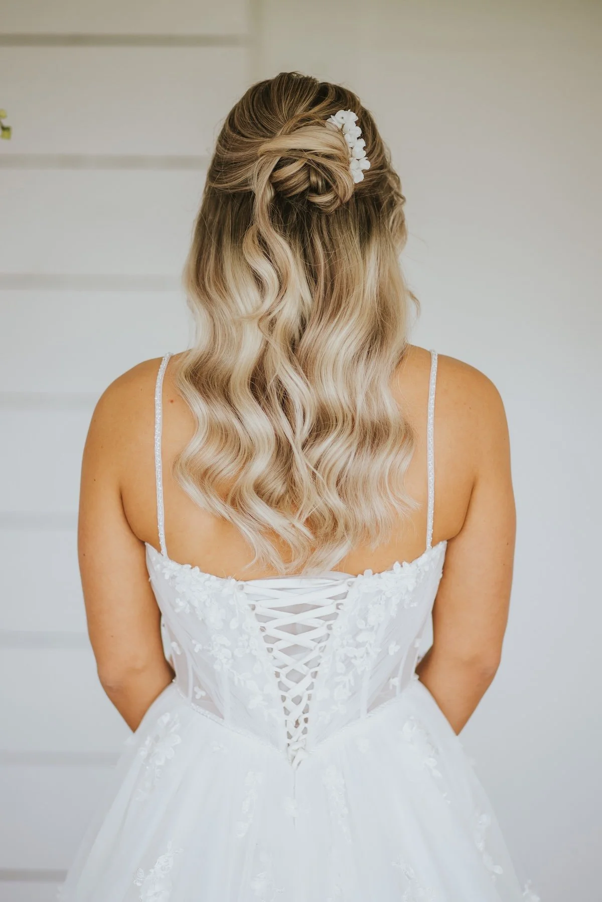 Romantic Wedding Hair with Waves.