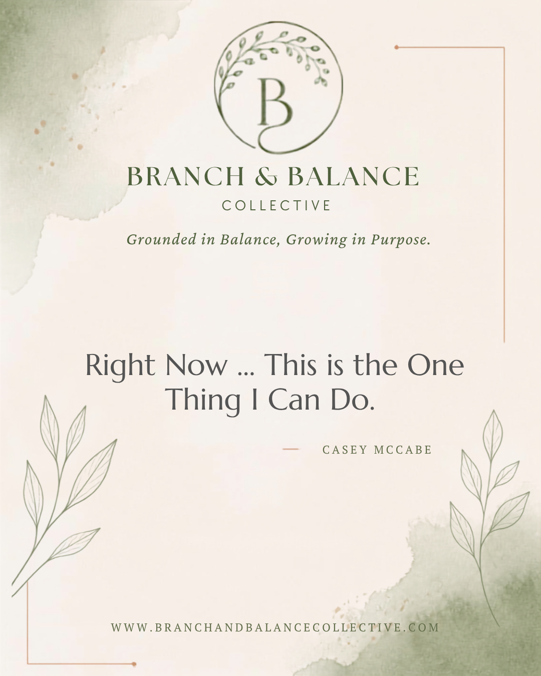 Right Now … This Is The One Thing I Can Do