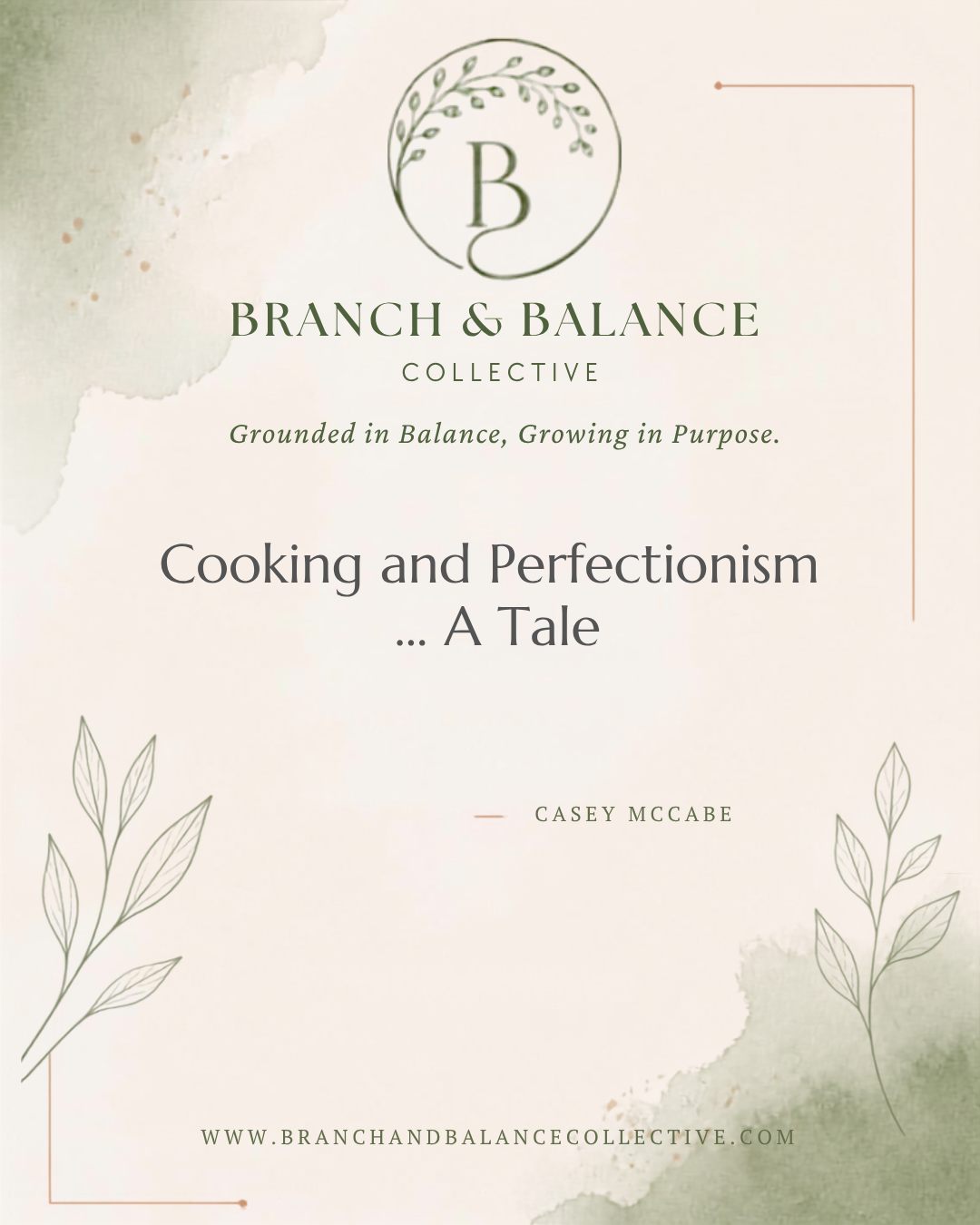 Cooking and Perfectionism … A Tale