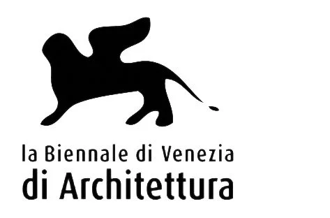 Logo for La Biennale di Venezia di Architettura, featuring a black lion silhouette and Italian text.