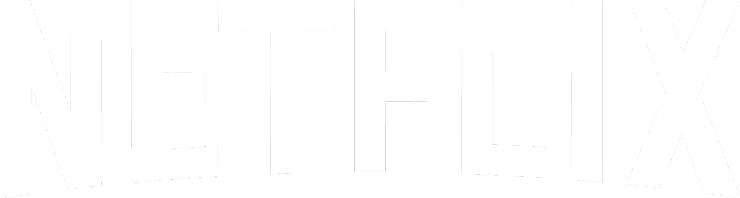 Black and white logo of the streaming service Netflix with stylized text.
