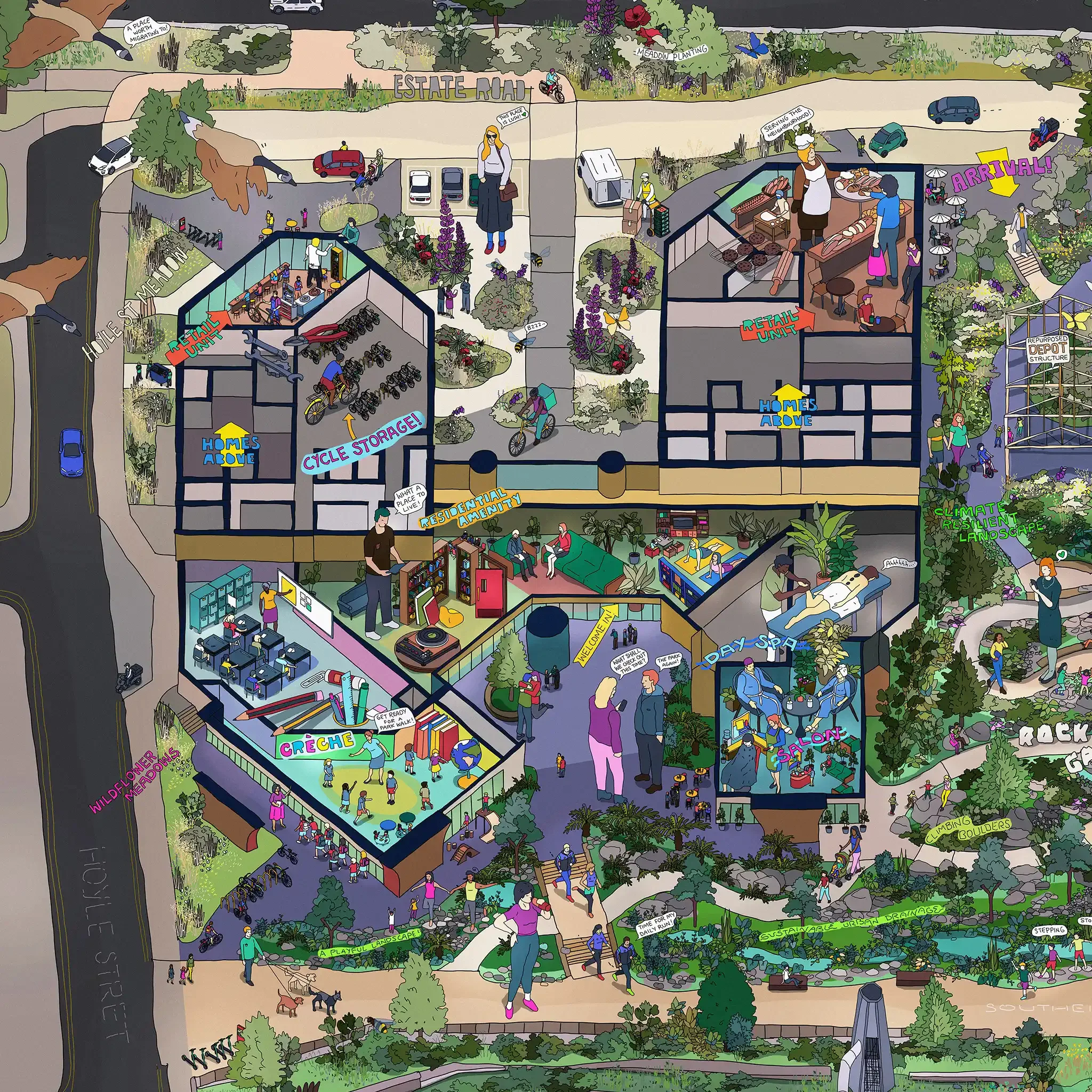 Manchester Mayfield Park Architecture_Artist Impression Drawing_Fuzzyzebra (1).webp