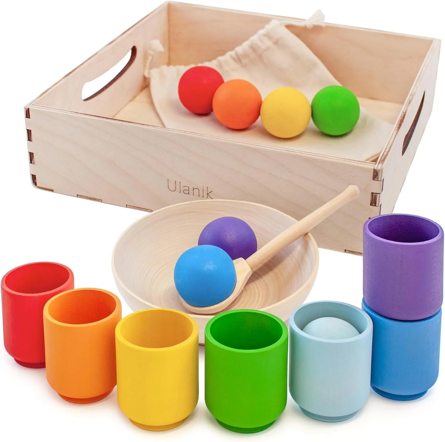 Kugeln in Bechern