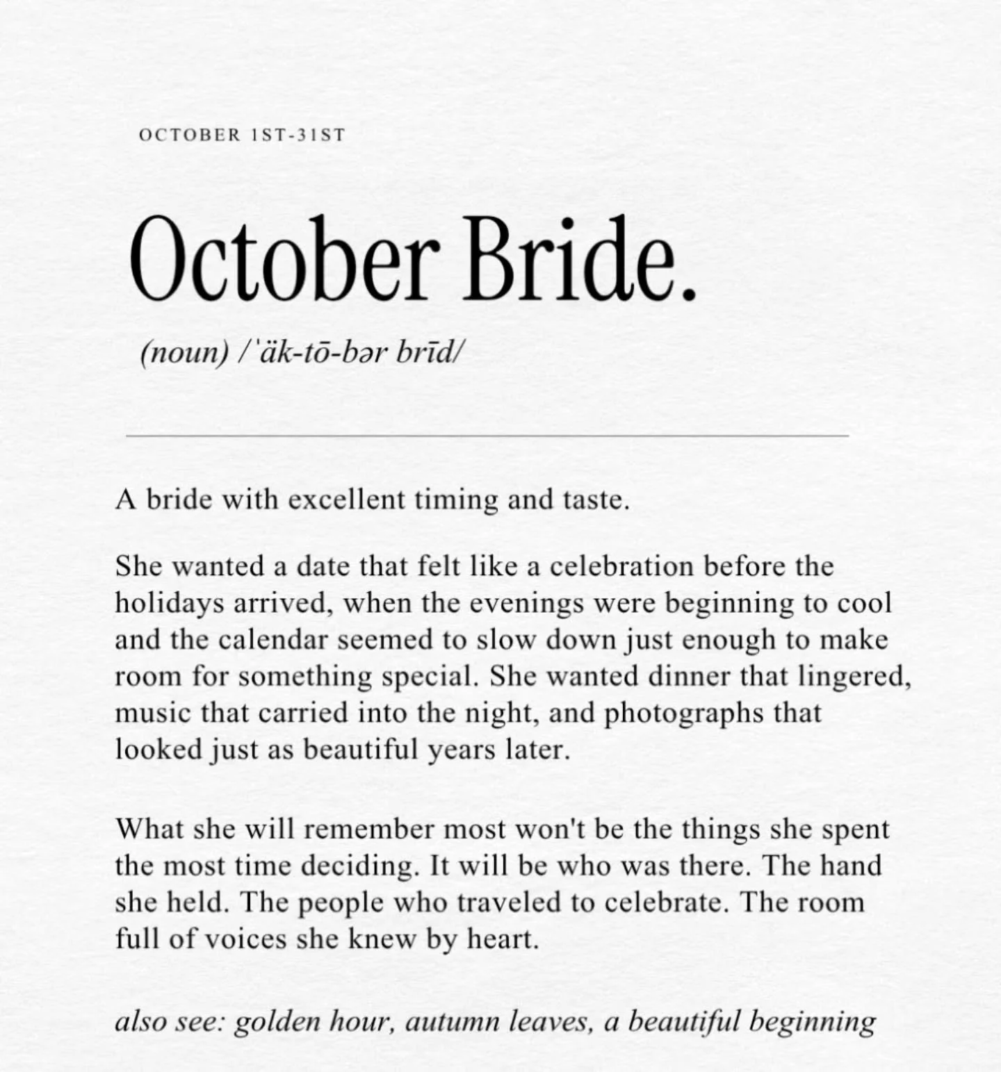 October Brides...it's your turn! 🤍🥂

Book Your Private Appointment Today!

#maisonivorybridal