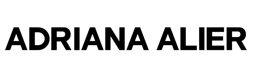 Black text on a white background that reads 'Adriana Alier' in bold, uppercase letters.