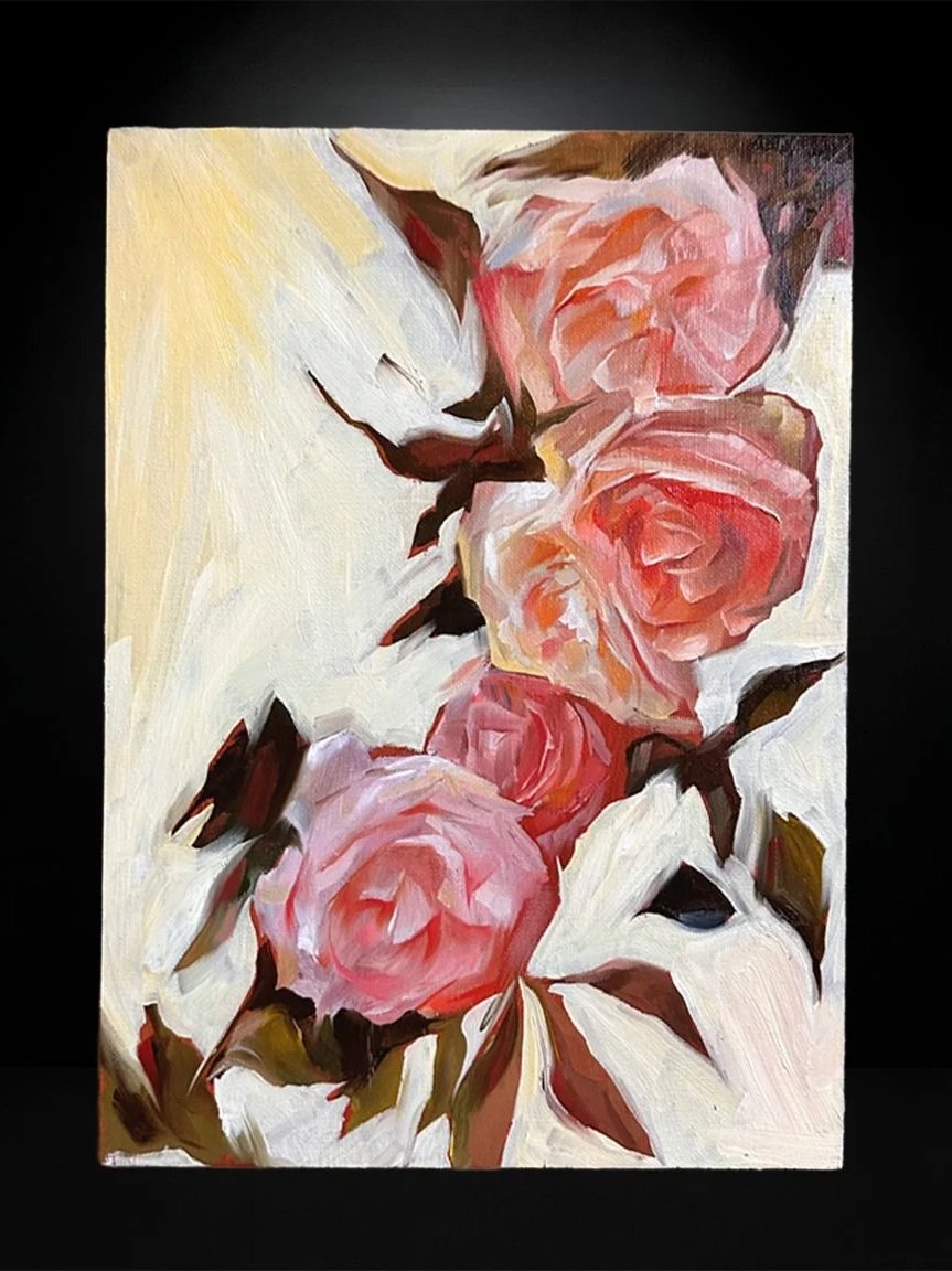 Las rosas de mamá
(A4)
Óleo sobre tablilla